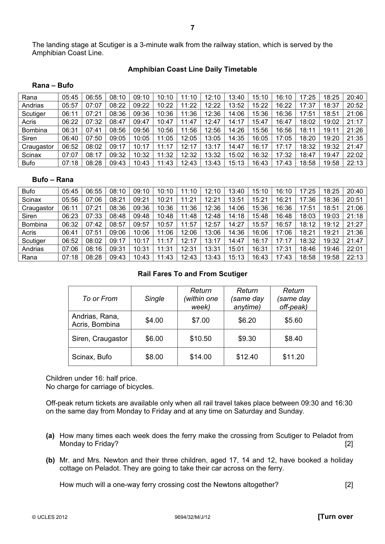Cambridge A Level Thinking Skills 9694 2012 May/June Paper 3 · Variant 2 question paper, page 7 of 8