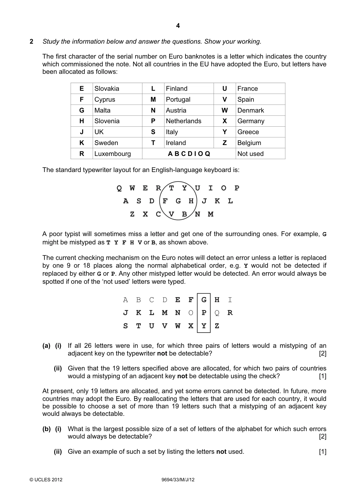 Cambridge A Level Thinking Skills 9694 2012 May/June Paper 3 · Variant 3 question paper, page 4 of 12