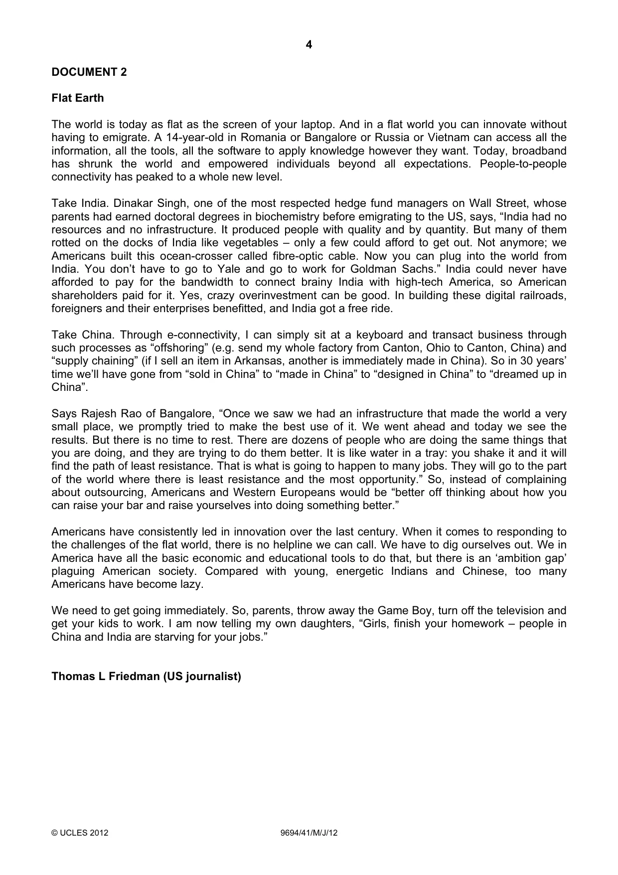 Cambridge A Level Thinking Skills 9694 2012 May/June Paper 4 · Variant 1 question paper, page 4 of 8