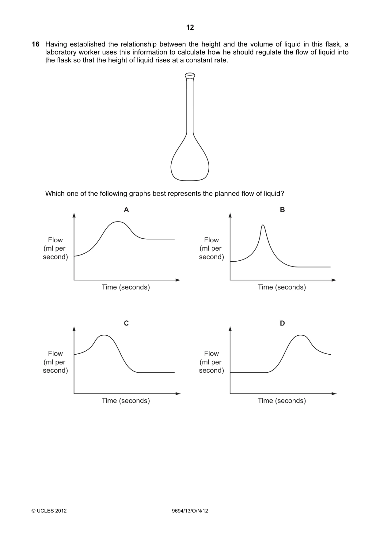 Cambridge A Level Thinking Skills 9694 2012 Oct/Nov Paper 1 · Variant 3 question paper, page 12 of 20