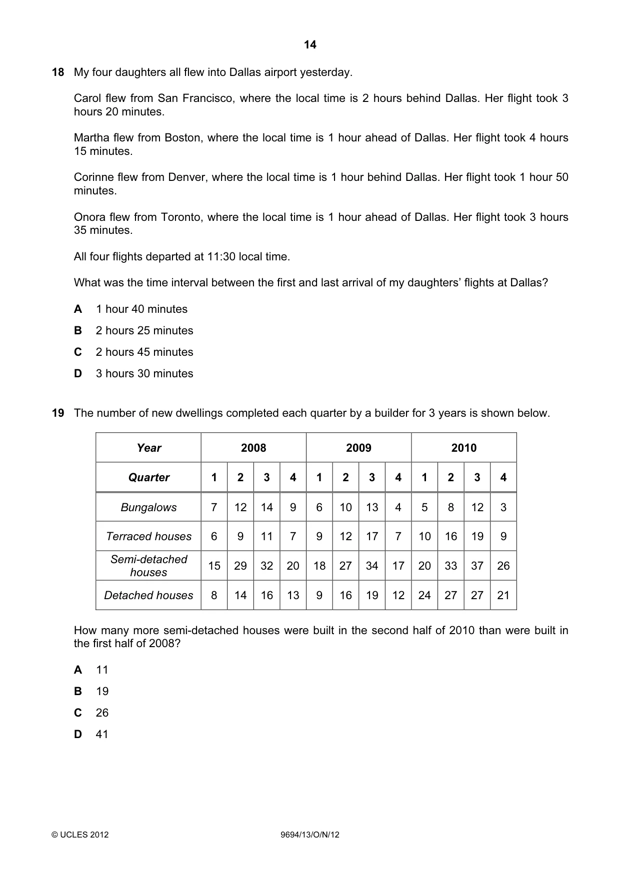 Cambridge A Level Thinking Skills 9694 2012 Oct/Nov Paper 1 · Variant 3 question paper, page 14 of 20
