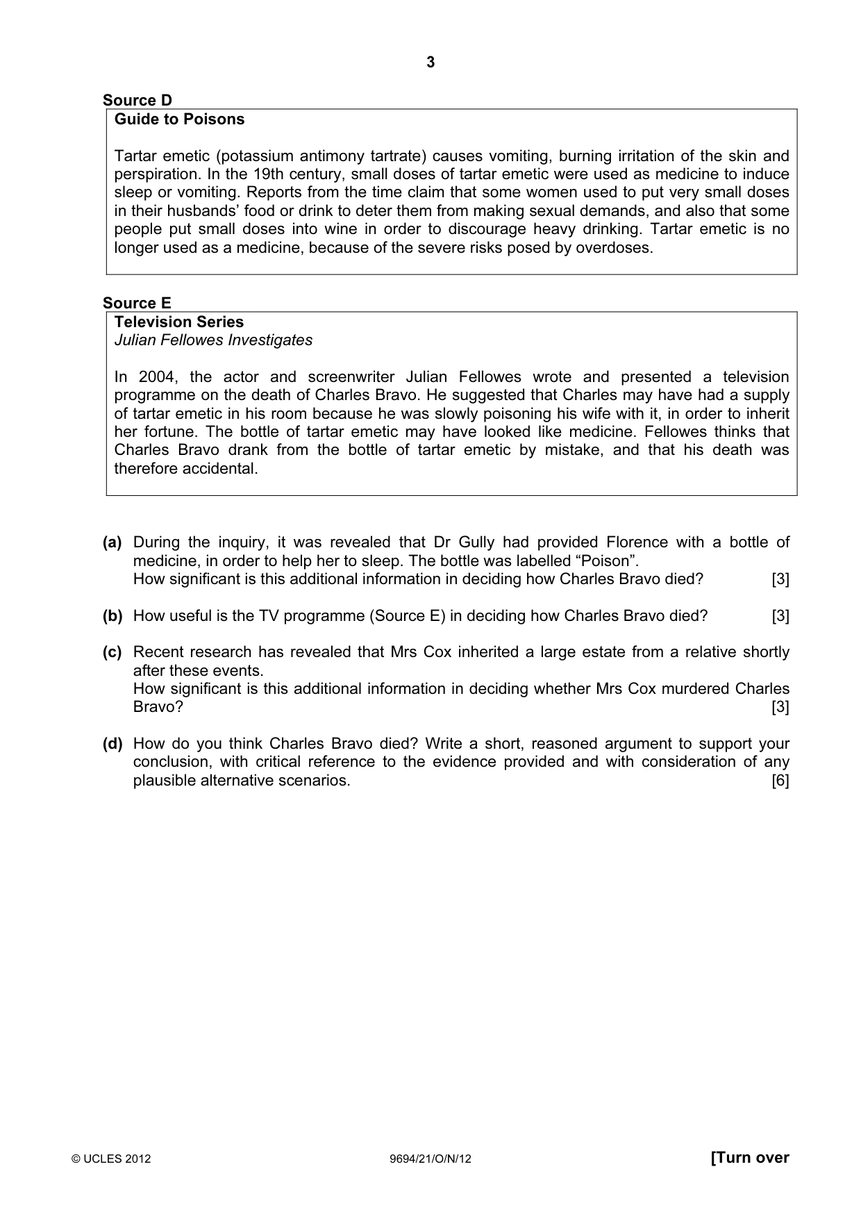 Cambridge A Level Thinking Skills 9694 2012 Oct/Nov Paper 2 · Variant 1 question paper, page 3 of 8