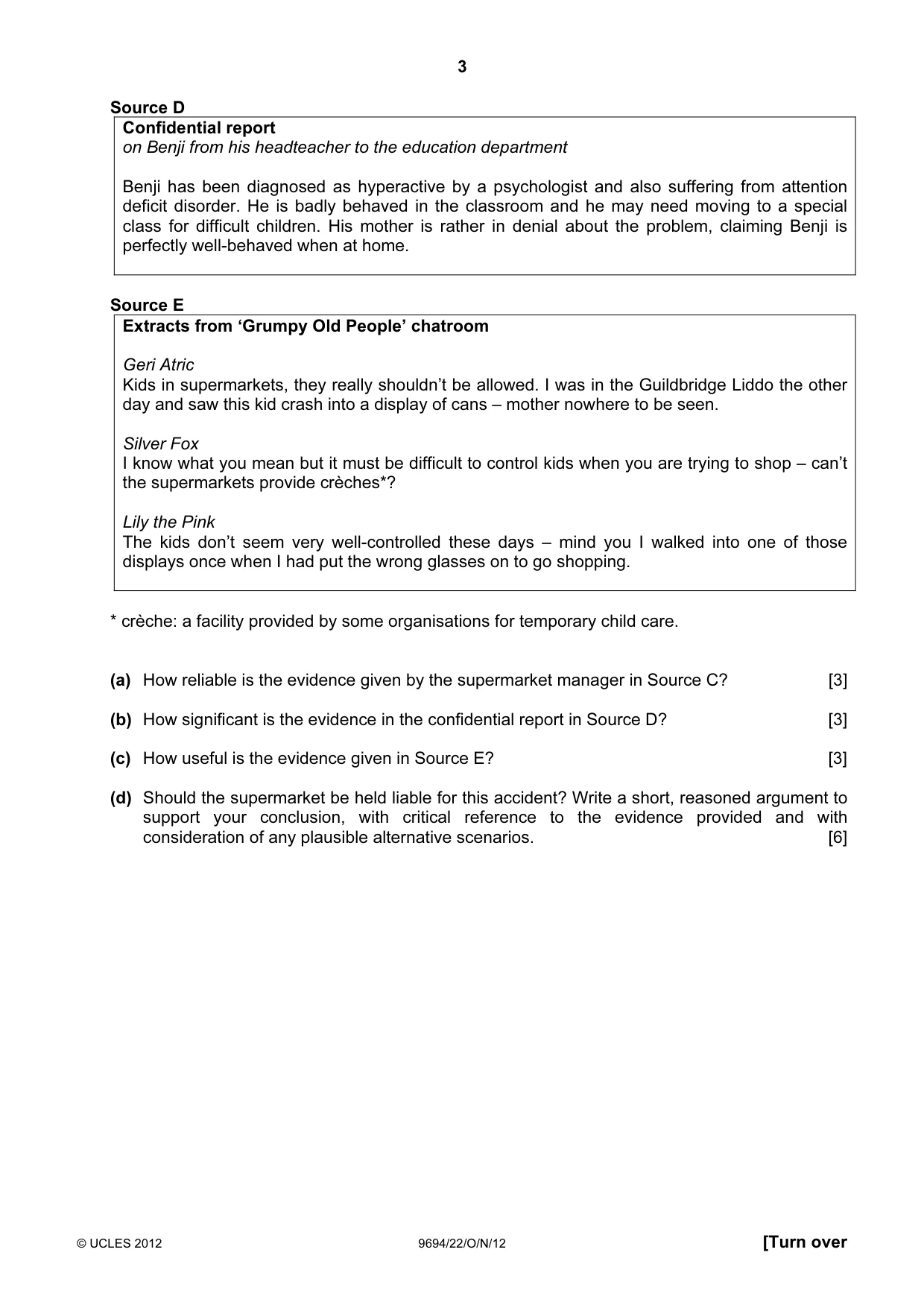 Cambridge A Level Thinking Skills 9694 2012 Oct/Nov Paper 2 · Variant 2 question paper, page 3 of 8