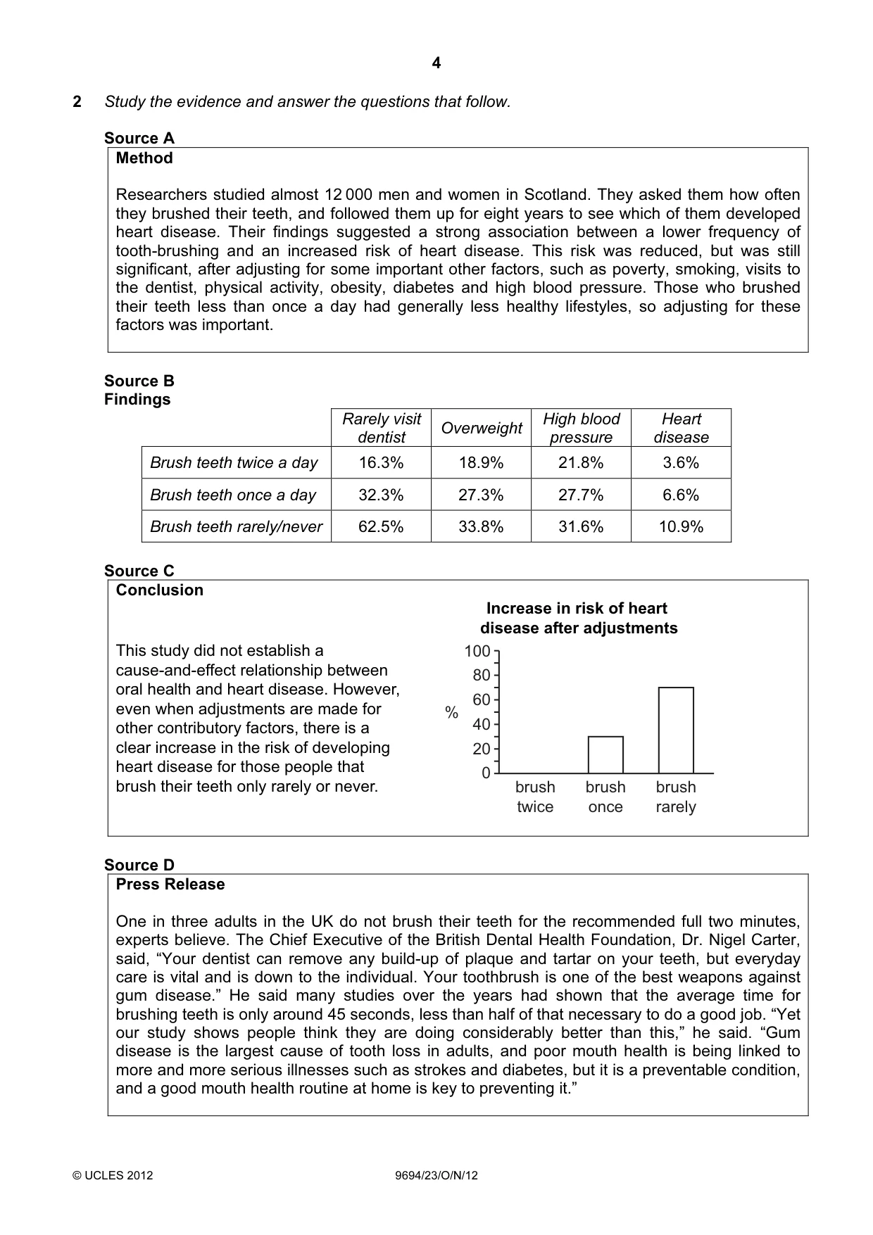 Cambridge A Level Thinking Skills 9694 2012 Oct/Nov Paper 2 · Variant 3 question paper, page 4 of 8