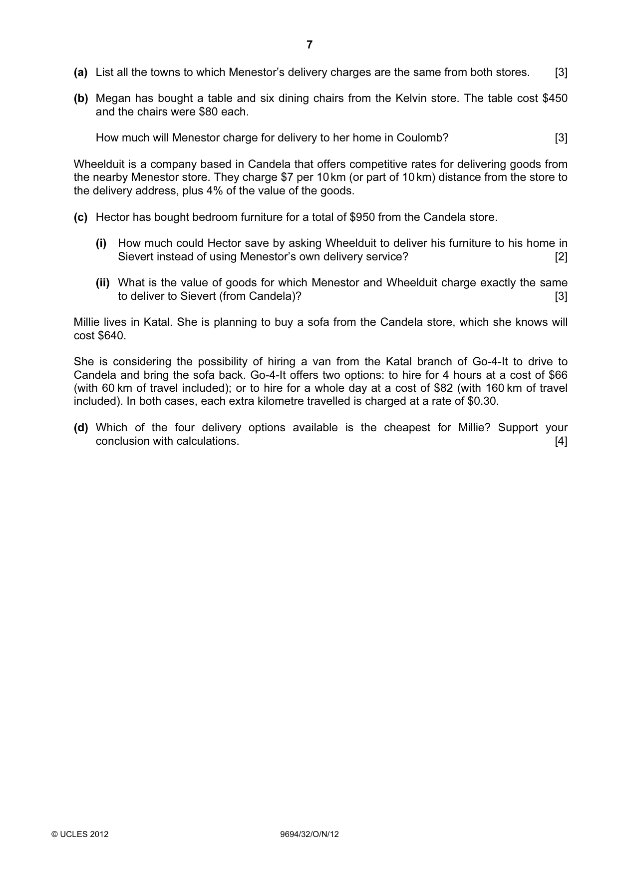 Cambridge A Level Thinking Skills 9694 2012 Oct/Nov Paper 3 · Variant 2 question paper, page 7 of 8
