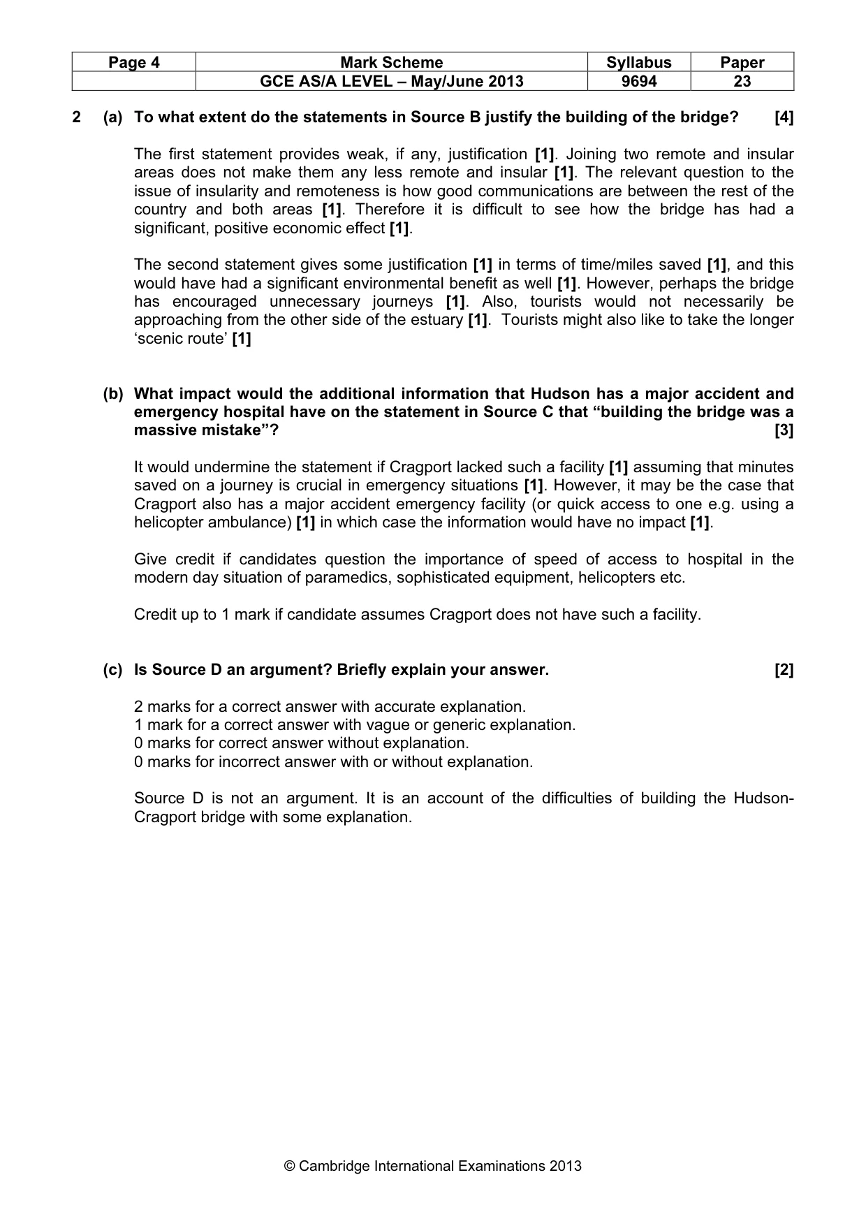 Mark scheme, page 4 of 8