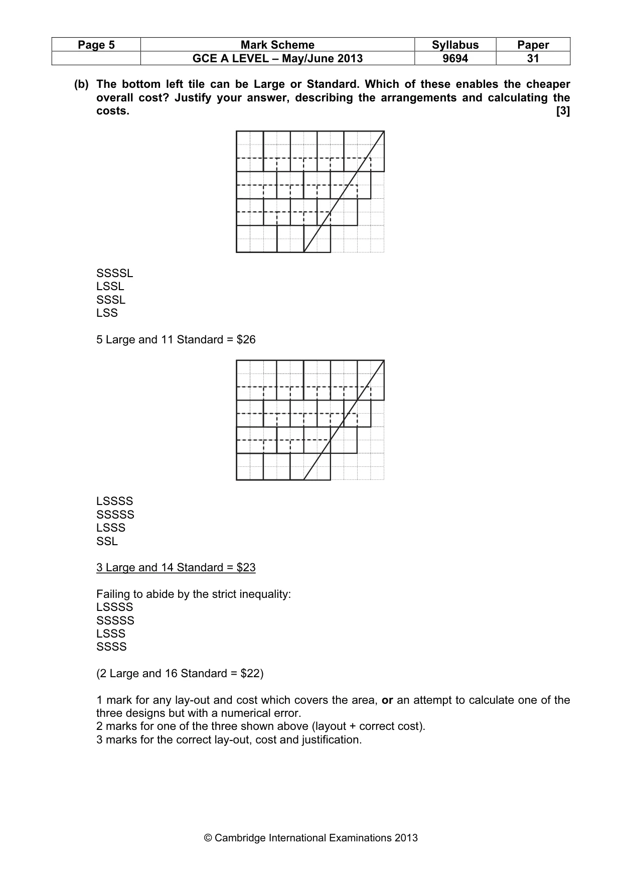 Mark scheme, page 5 of 10
