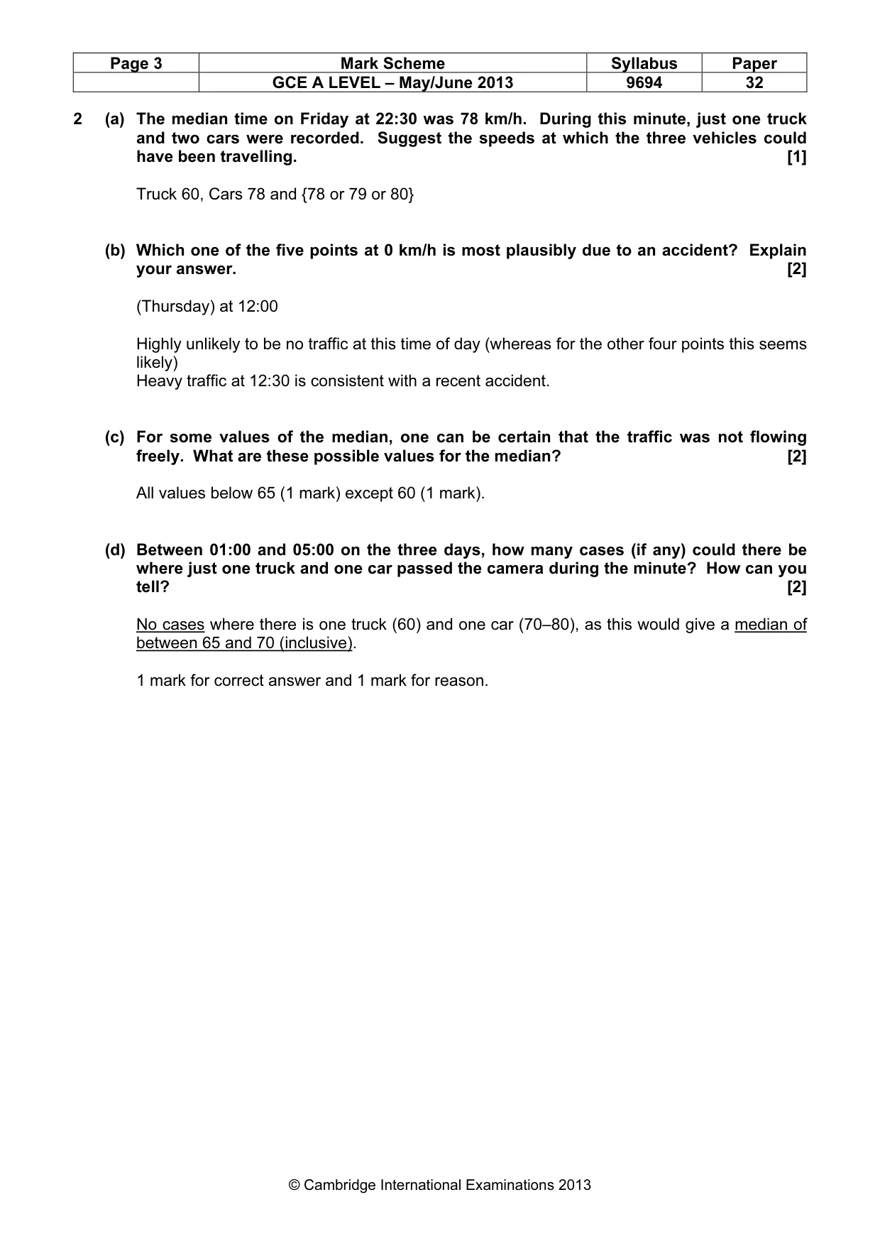 Mark scheme, page 3 of 7