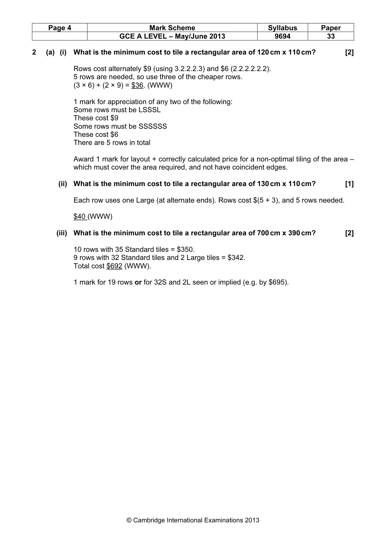 Mark scheme, page 4 of 10