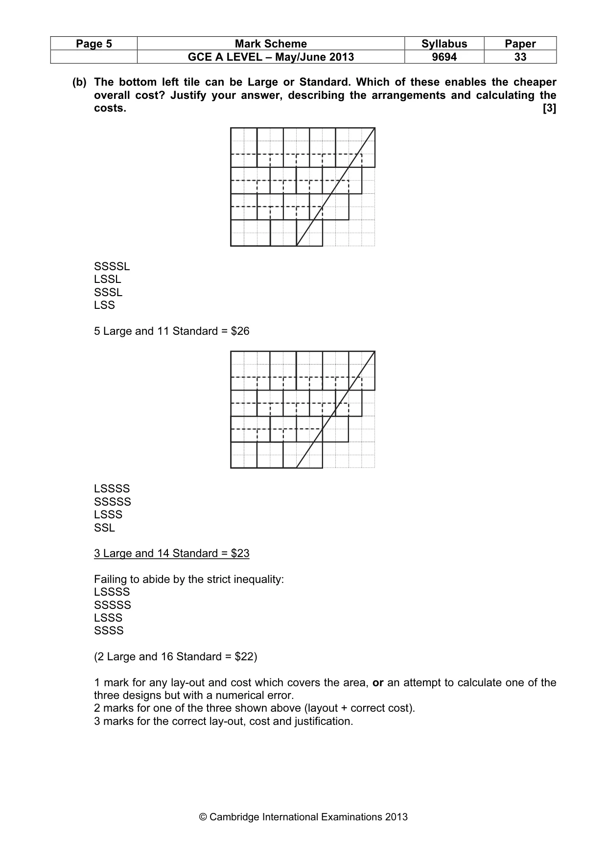 Mark scheme, page 5 of 10