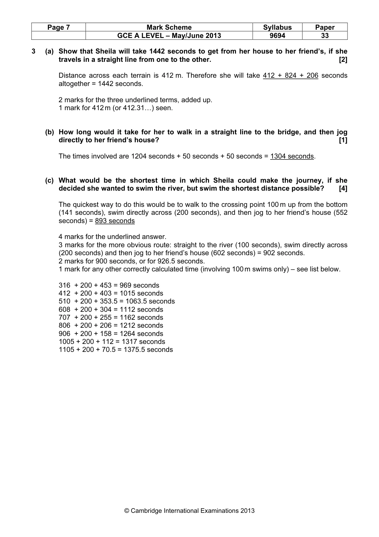 Mark scheme, page 7 of 10