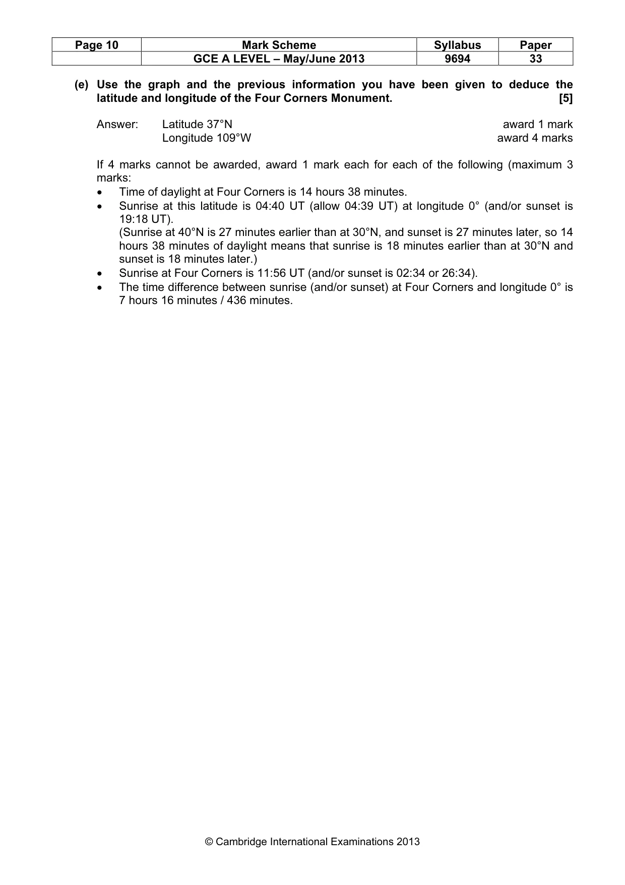 Mark scheme, page 10 of 10