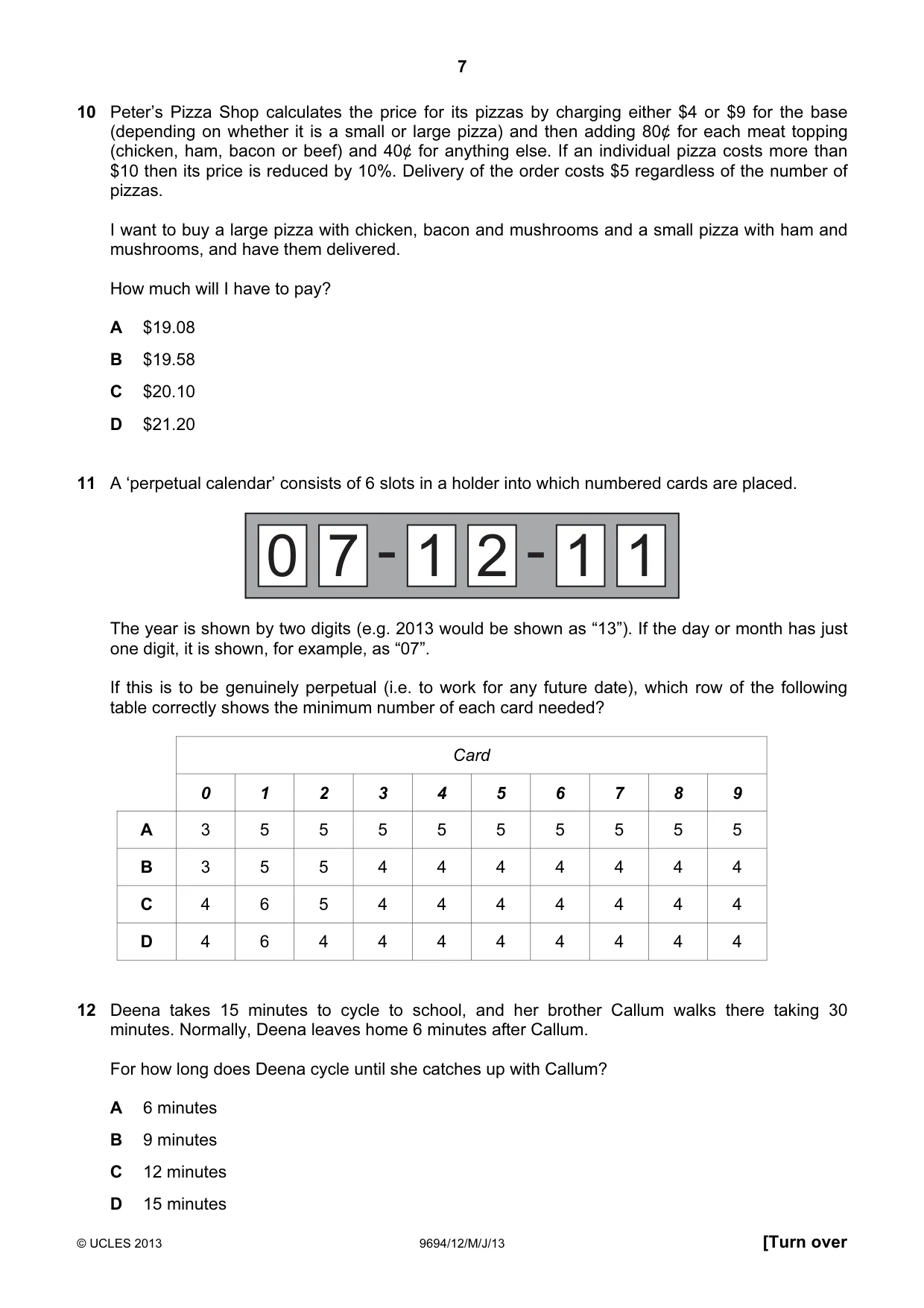 Cambridge A Level Thinking Skills 9694 2013 May/June Paper 1 · Variant 2 question paper, page 7 of 16