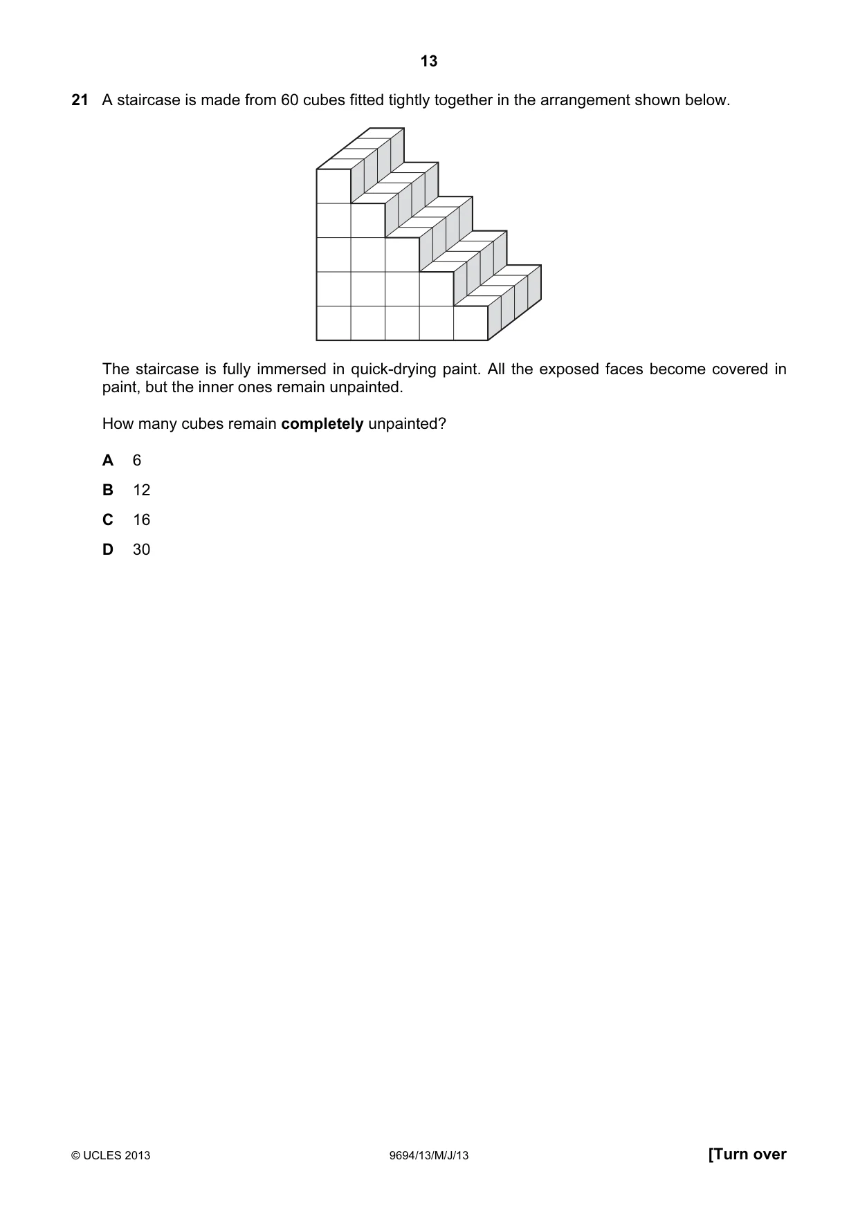 Cambridge A Level Thinking Skills 9694 2013 May/June Paper 1 · Variant 3 question paper, page 13 of 20
