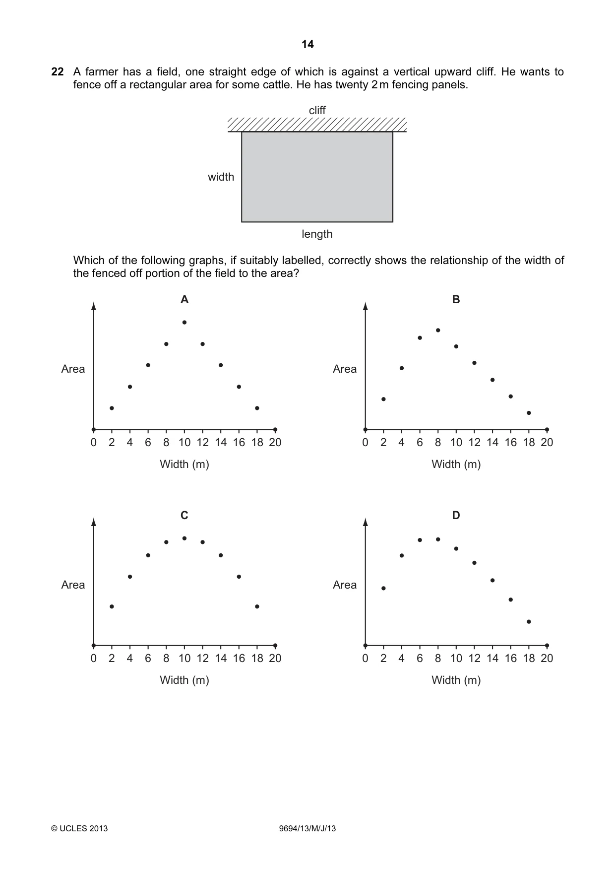 Cambridge A Level Thinking Skills 9694 2013 May/June Paper 1 · Variant 3 question paper, page 14 of 20