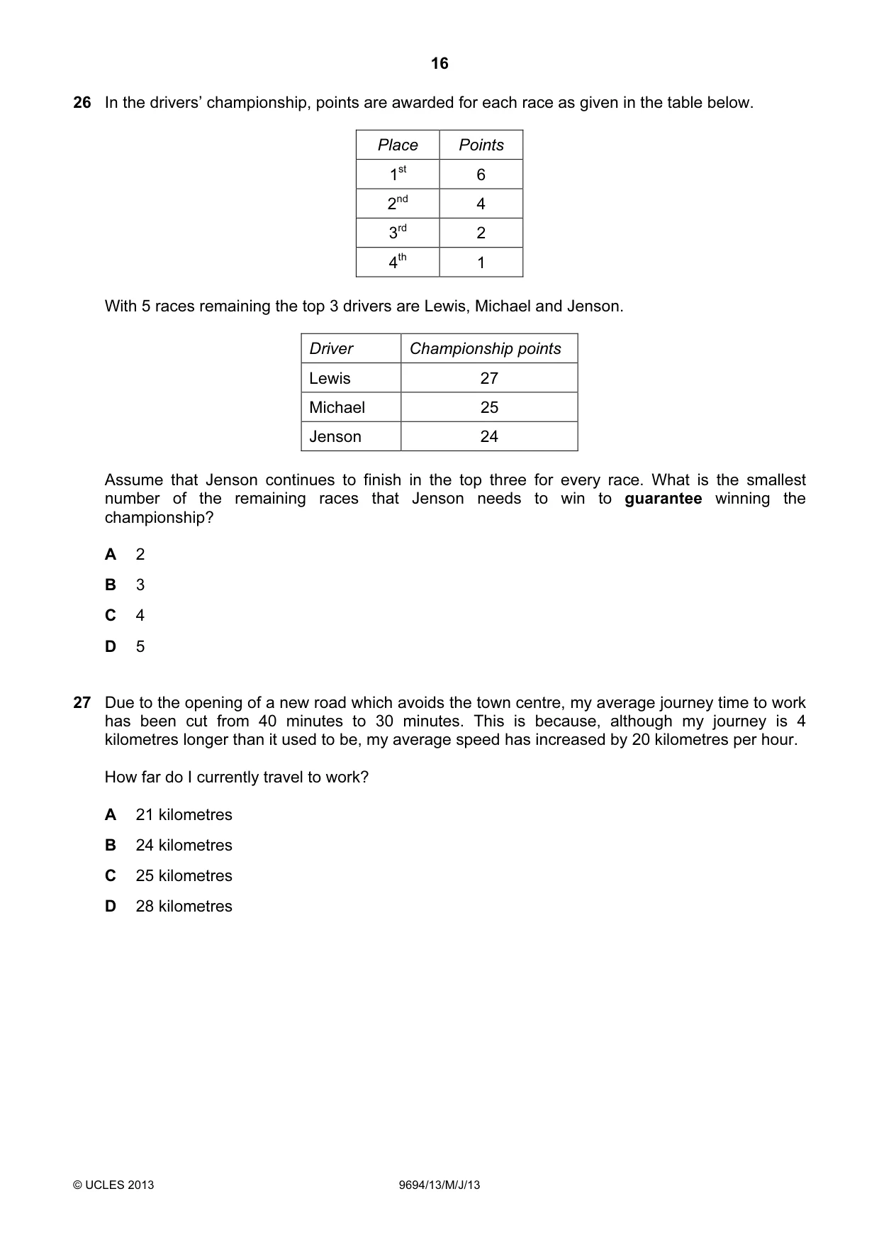 Cambridge A Level Thinking Skills 9694 2013 May/June Paper 1 · Variant 3 question paper, page 16 of 20