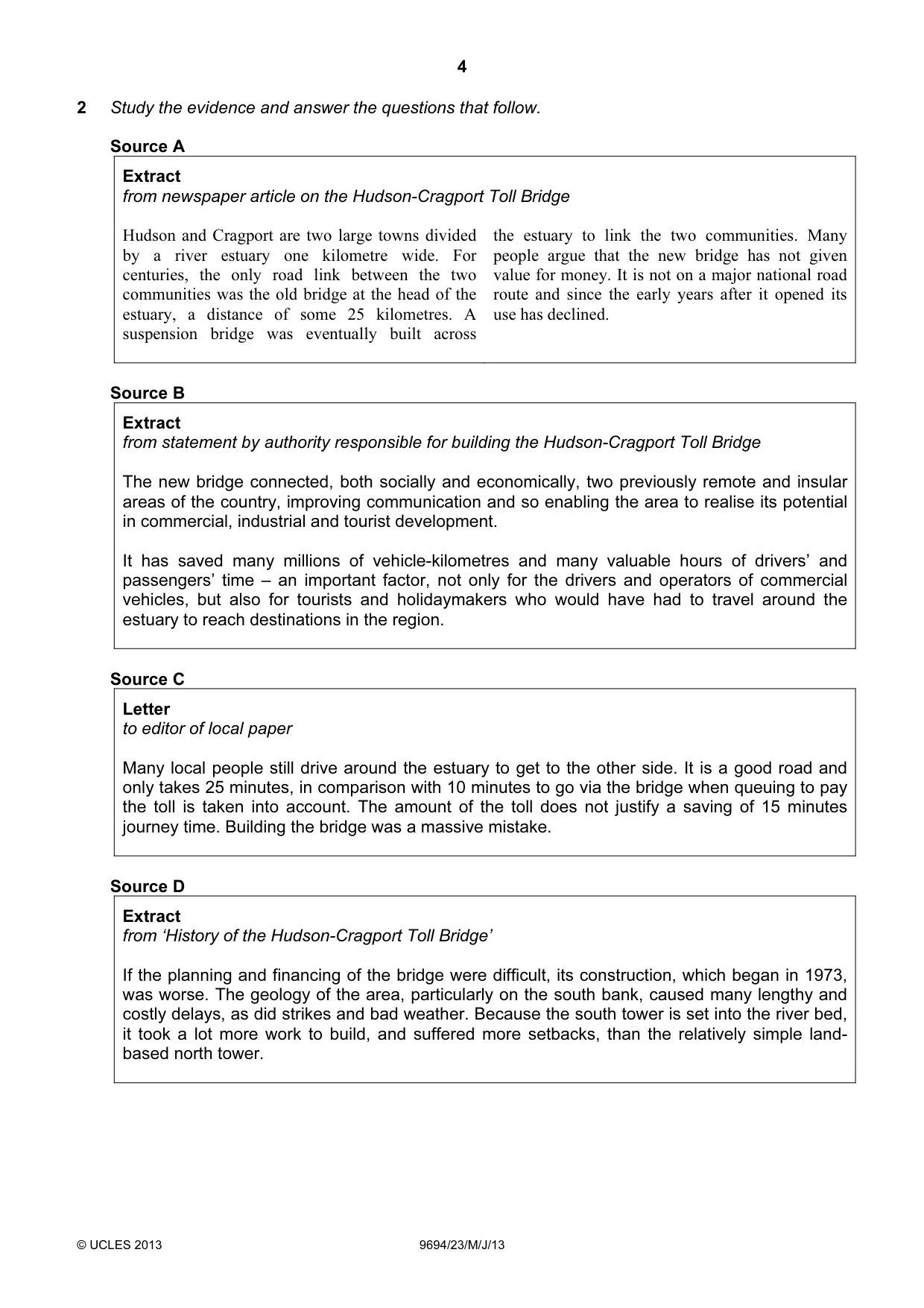 Cambridge A Level Thinking Skills 9694 2013 May/June Paper 2 · Variant 3 question paper, page 4 of 8