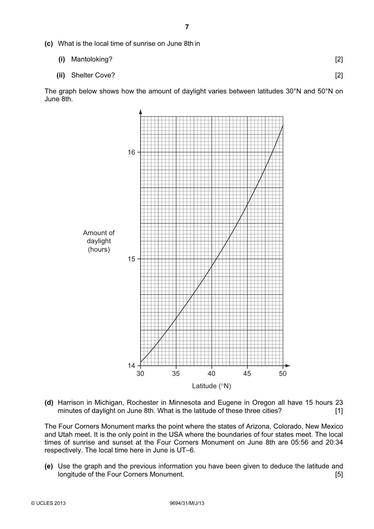 Cambridge A Level Thinking Skills 9694 2013 May/June Paper 3 · Variant 1 question paper, page 7 of 8