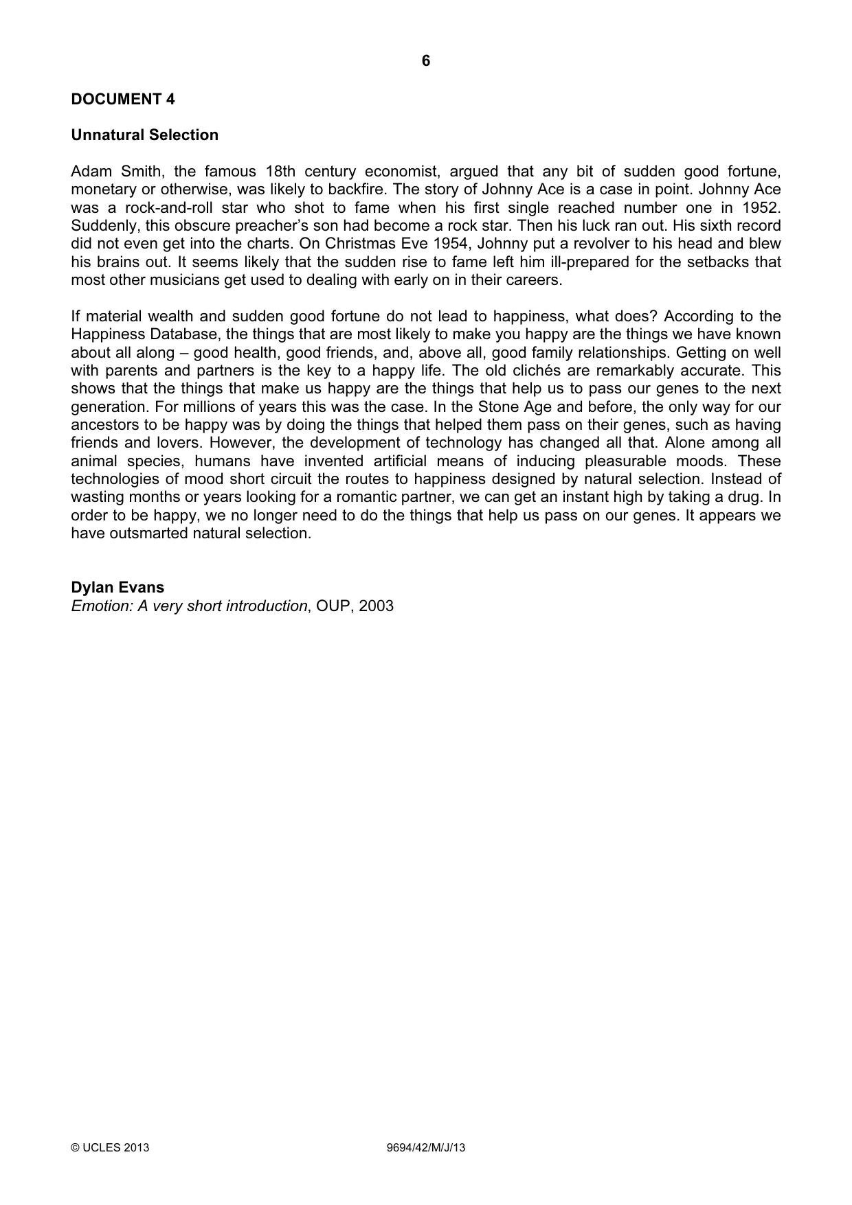 Cambridge A Level Thinking Skills 9694 2013 May/June Paper 4 · Variant 2 question paper, page 6 of 8