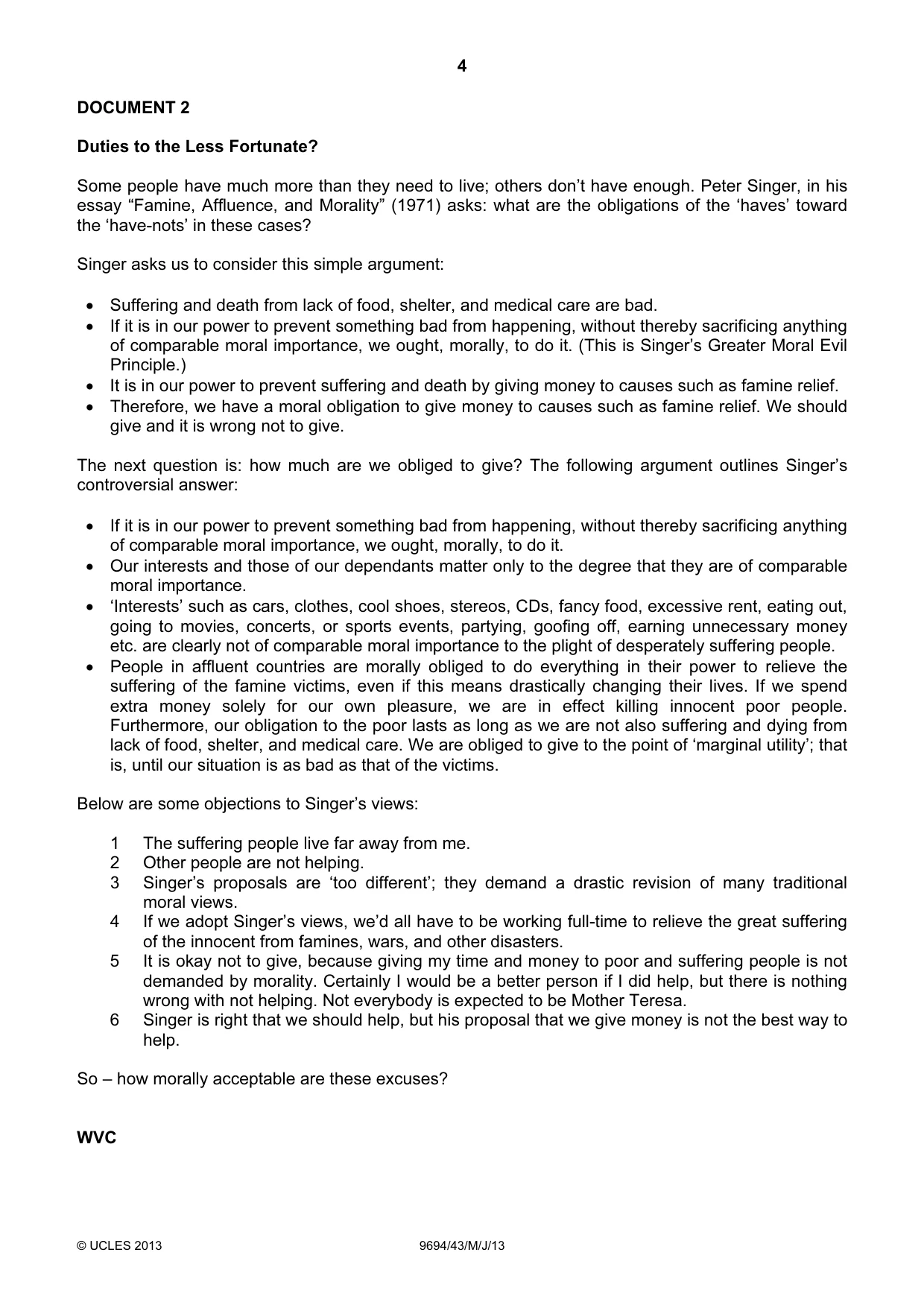 Cambridge A Level Thinking Skills 9694 2013 May/June Paper 4 · Variant 3 question paper, page 4 of 8