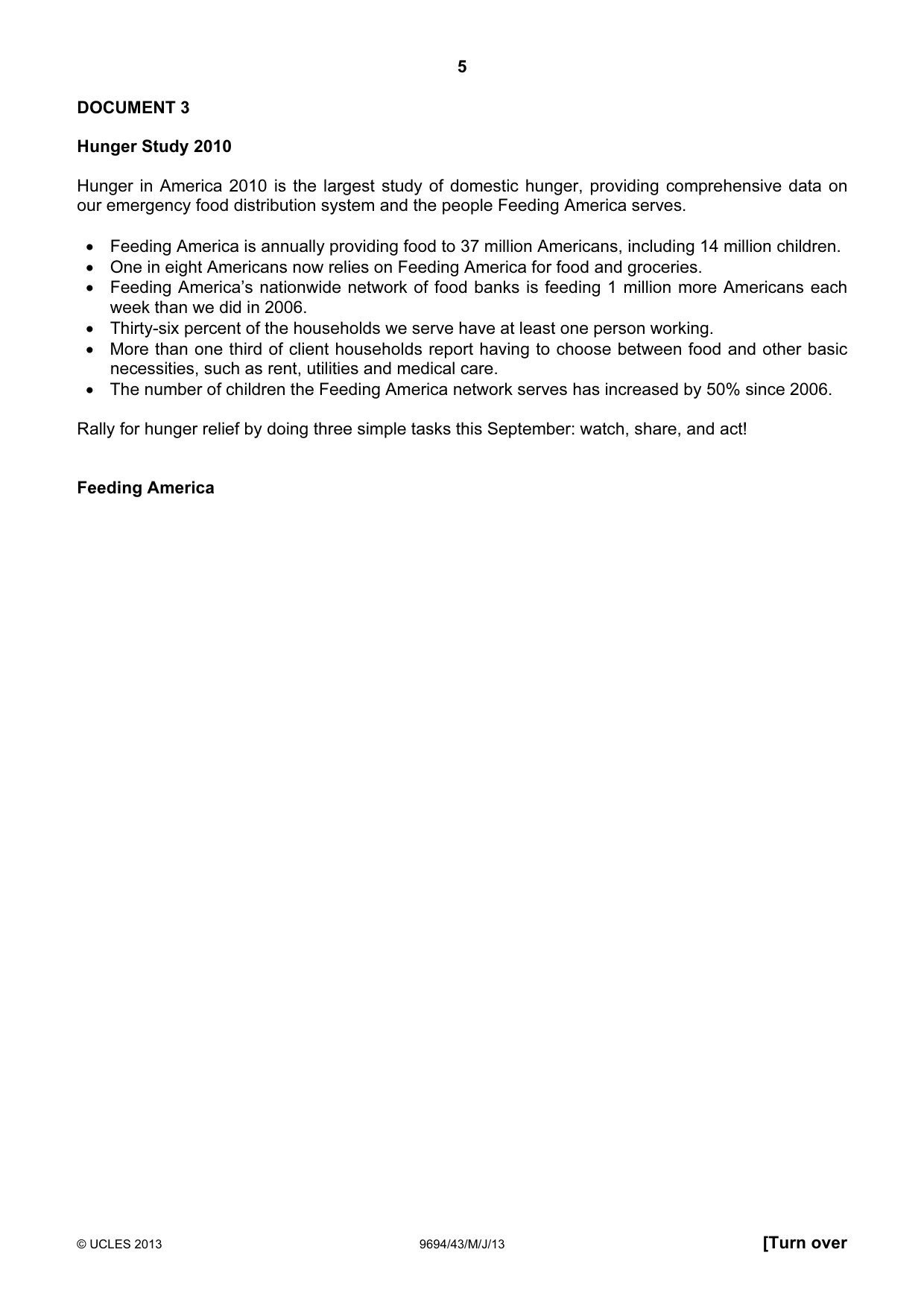 Cambridge A Level Thinking Skills 9694 2013 May/June Paper 4 · Variant 3 question paper, page 5 of 8