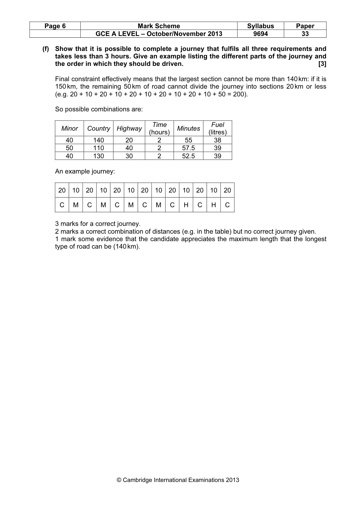 Mark scheme, page 6 of 9