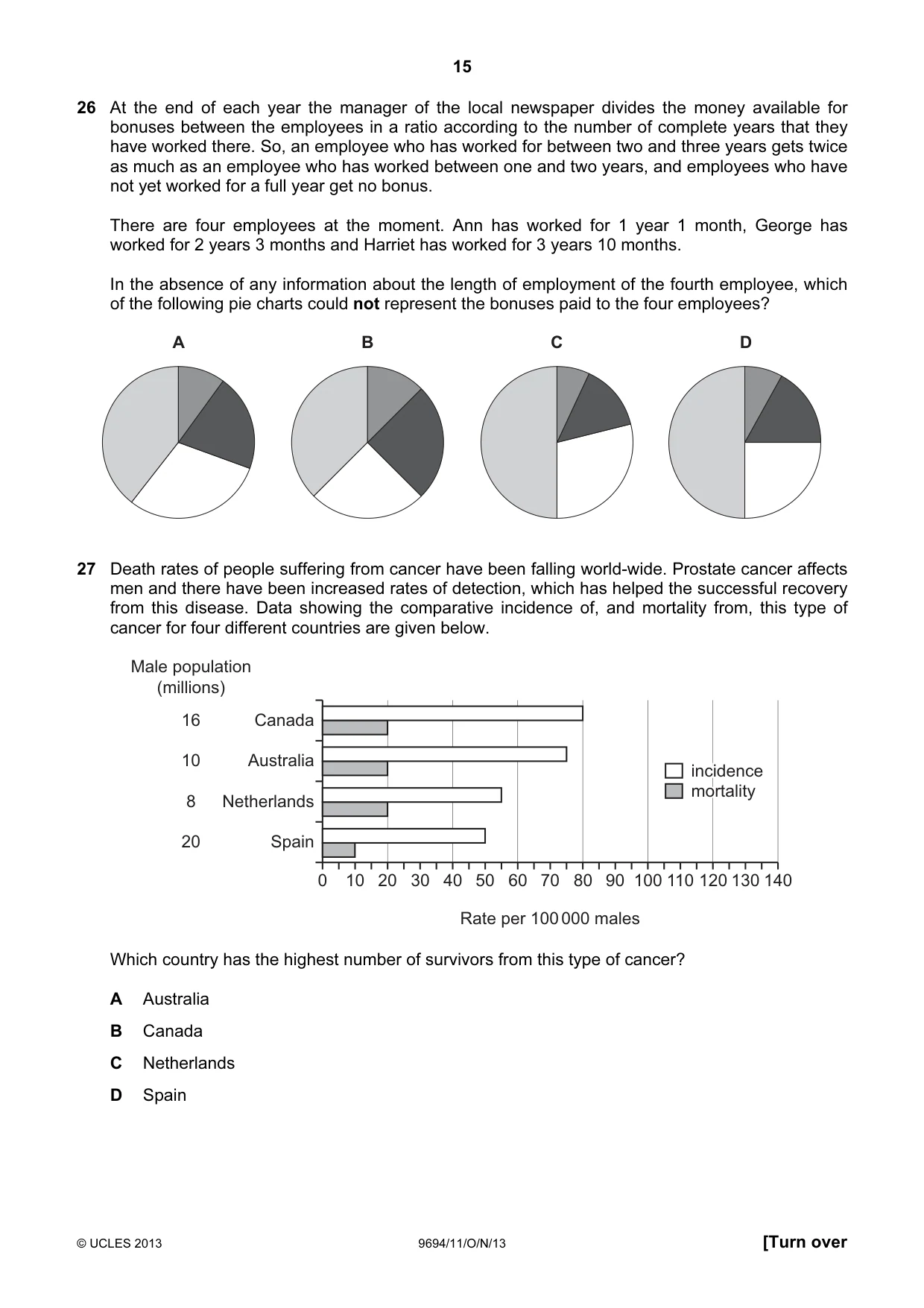 Cambridge A Level Thinking Skills 9694 2013 Oct/Nov Paper 1 · Variant 1 question paper, page 15 of 16