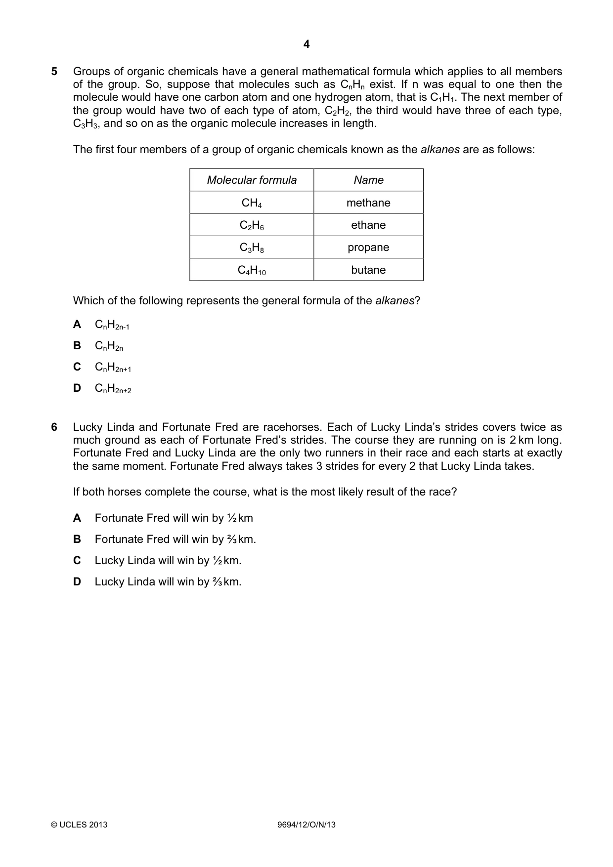 Cambridge A Level Thinking Skills 9694 2013 Oct/Nov Paper 1 · Variant 2 question paper, page 4 of 20