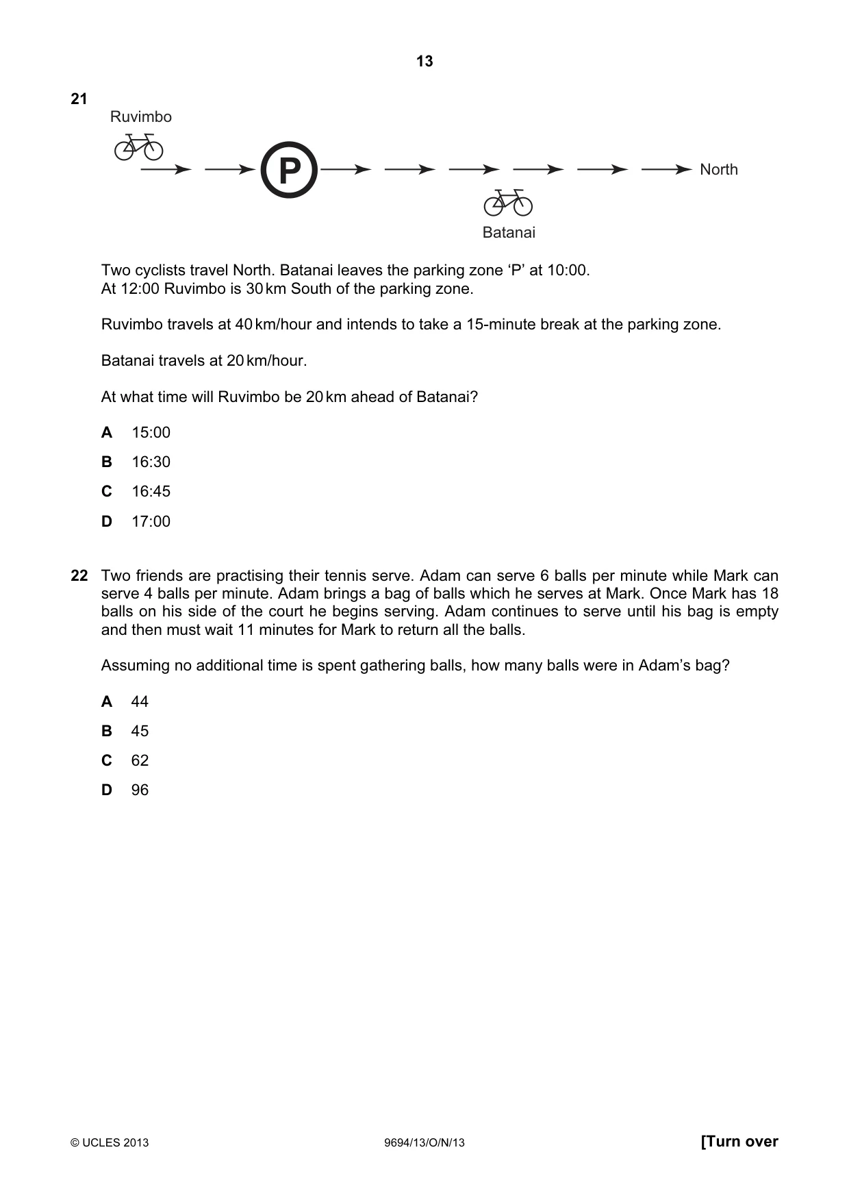 Cambridge A Level Thinking Skills 9694 2013 Oct/Nov Paper 1 · Variant 3 question paper, page 13 of 20