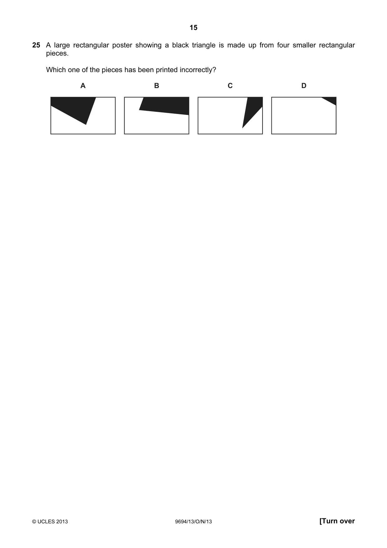 Cambridge A Level Thinking Skills 9694 2013 Oct/Nov Paper 1 · Variant 3 question paper, page 15 of 20