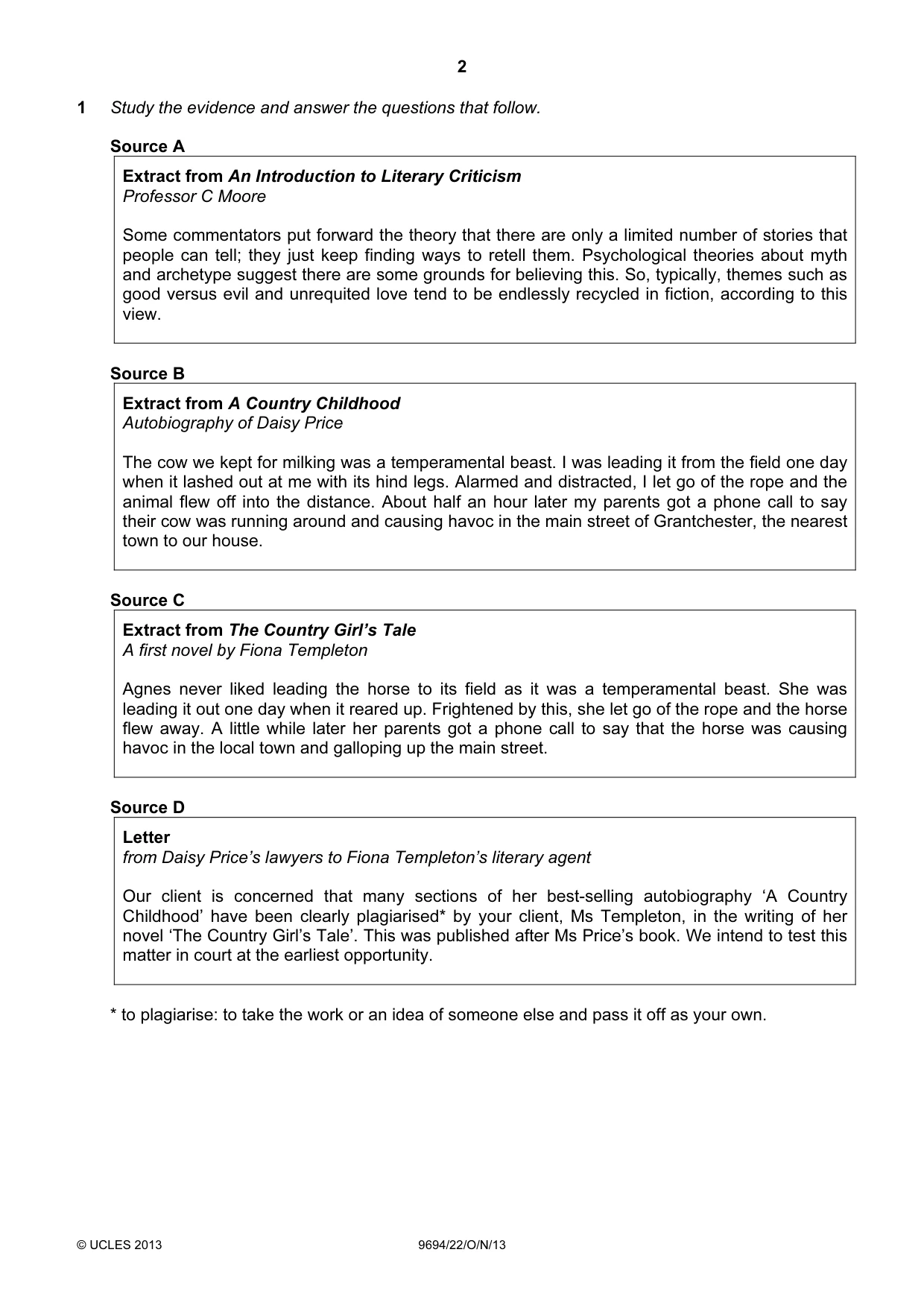 Cambridge A Level Thinking Skills 9694 2013 Oct/Nov Paper 2 · Variant 2 question paper, page 2 of 8
