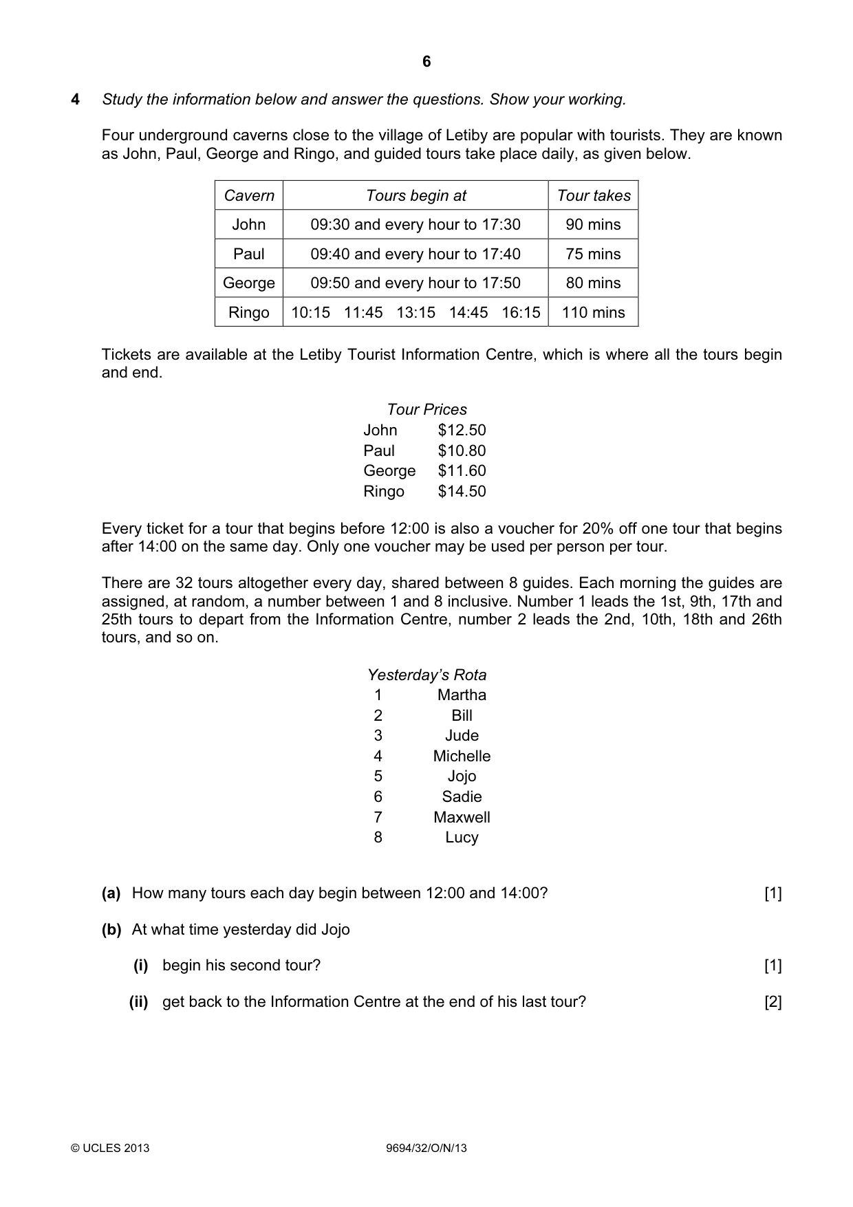 Cambridge A Level Thinking Skills 9694 2013 Oct/Nov Paper 3 · Variant 2 question paper, page 6 of 8