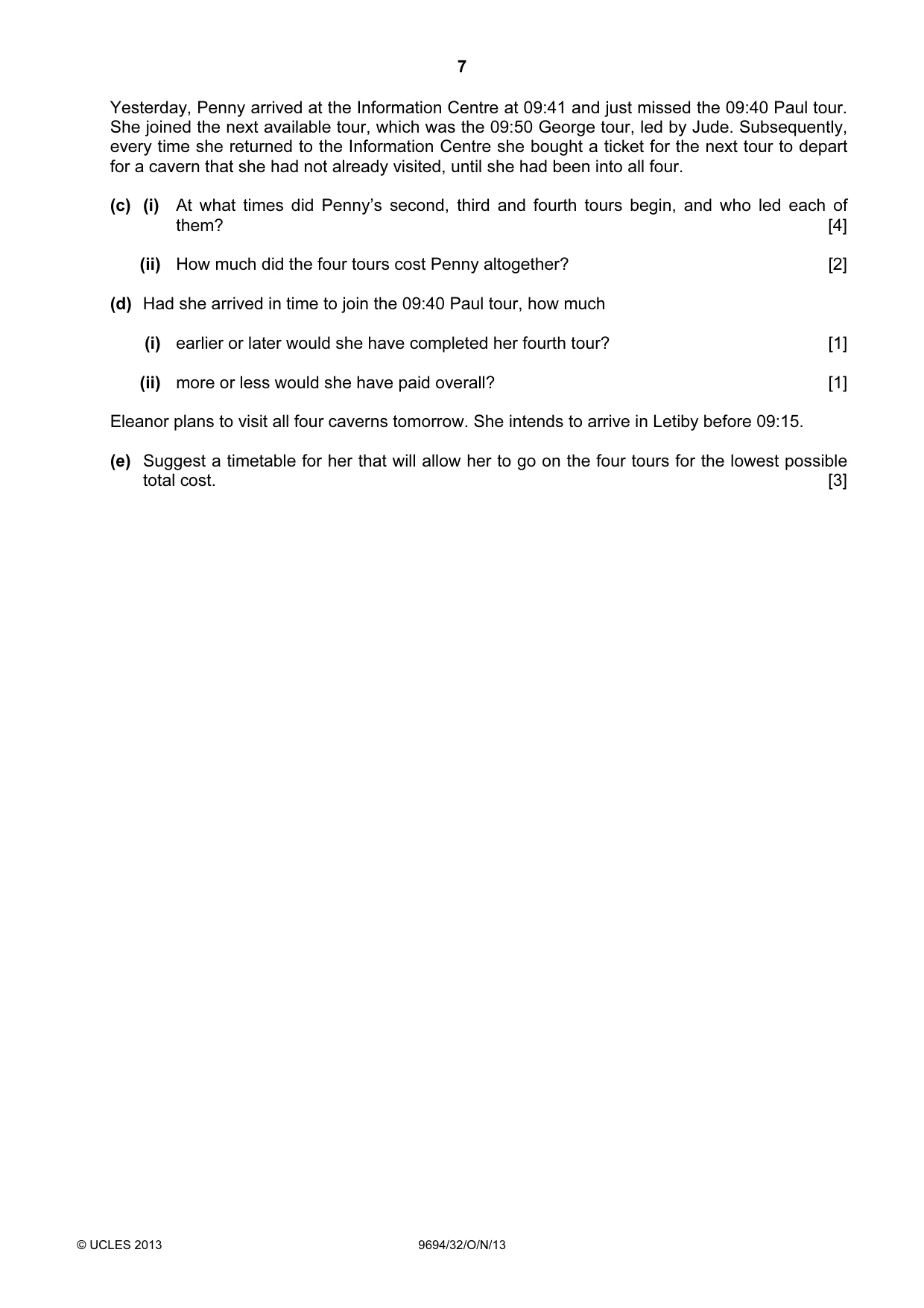 Cambridge A Level Thinking Skills 9694 2013 Oct/Nov Paper 3 · Variant 2 question paper, page 7 of 8
