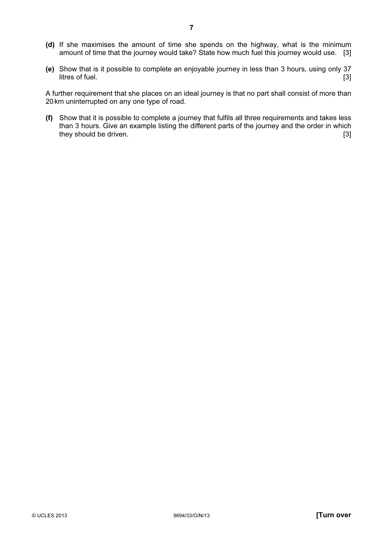 Cambridge A Level Thinking Skills 9694 2013 Oct/Nov Paper 3 · Variant 3 question paper, page 7 of 12