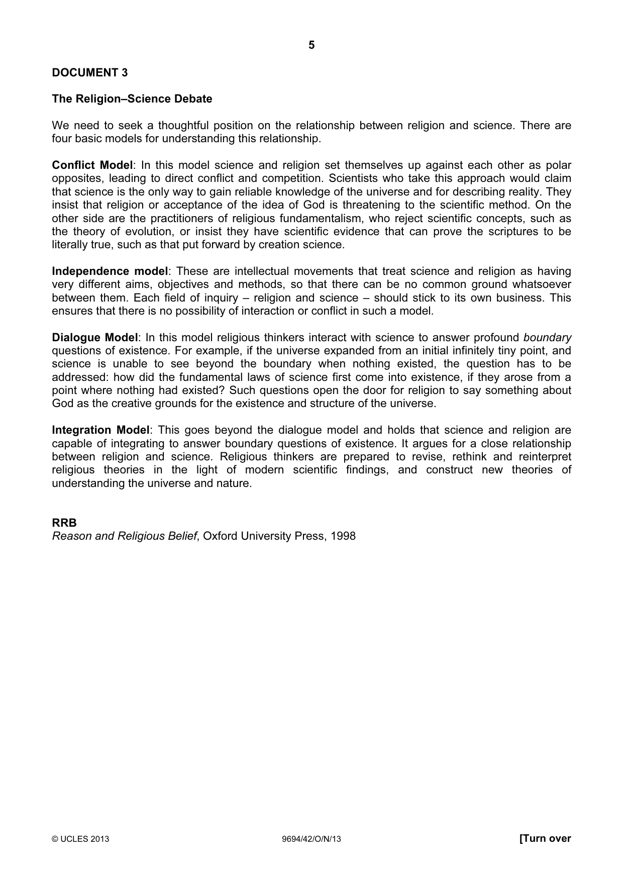 Cambridge A Level Thinking Skills 9694 2013 Oct/Nov Paper 4 · Variant 2 question paper, page 5 of 8