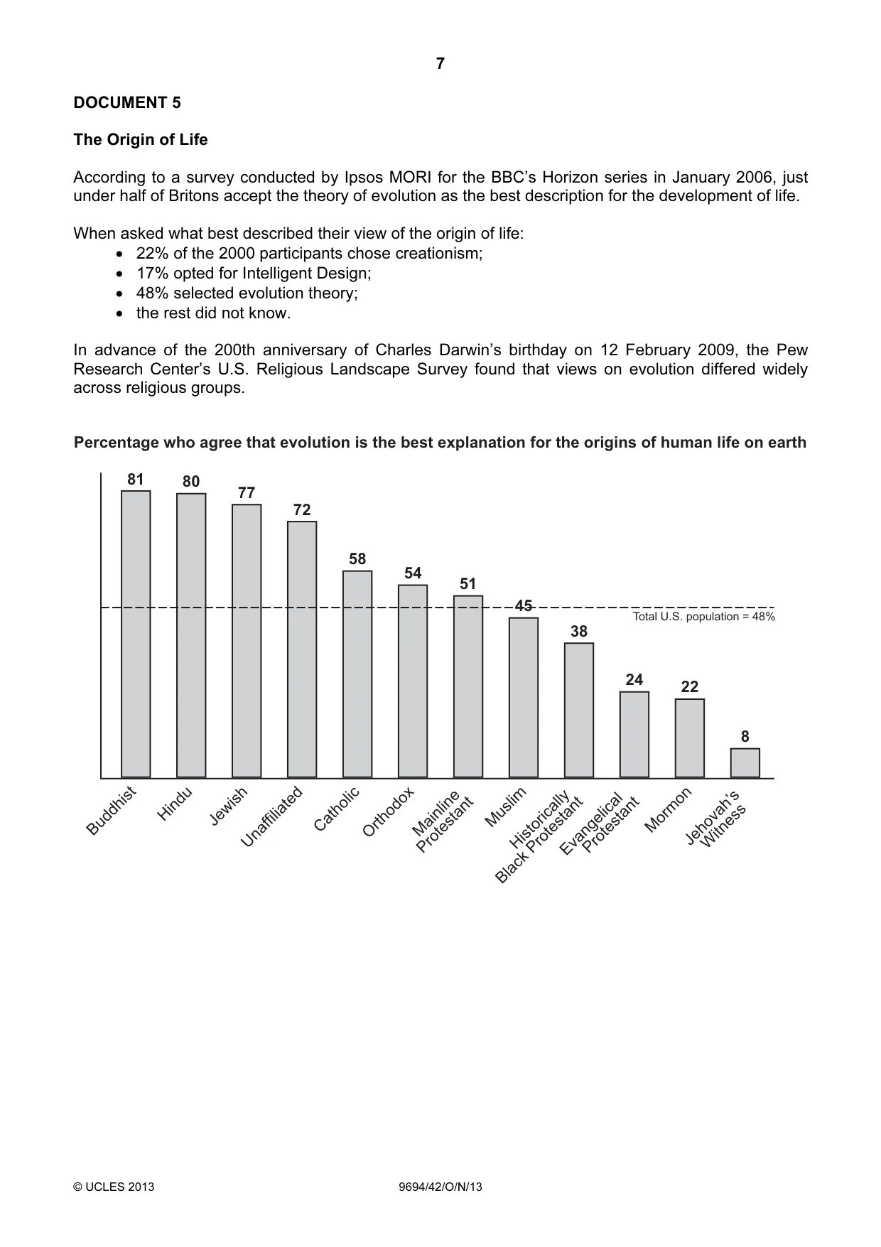 Cambridge A Level Thinking Skills 9694 2013 Oct/Nov Paper 4 · Variant 2 question paper, page 7 of 8