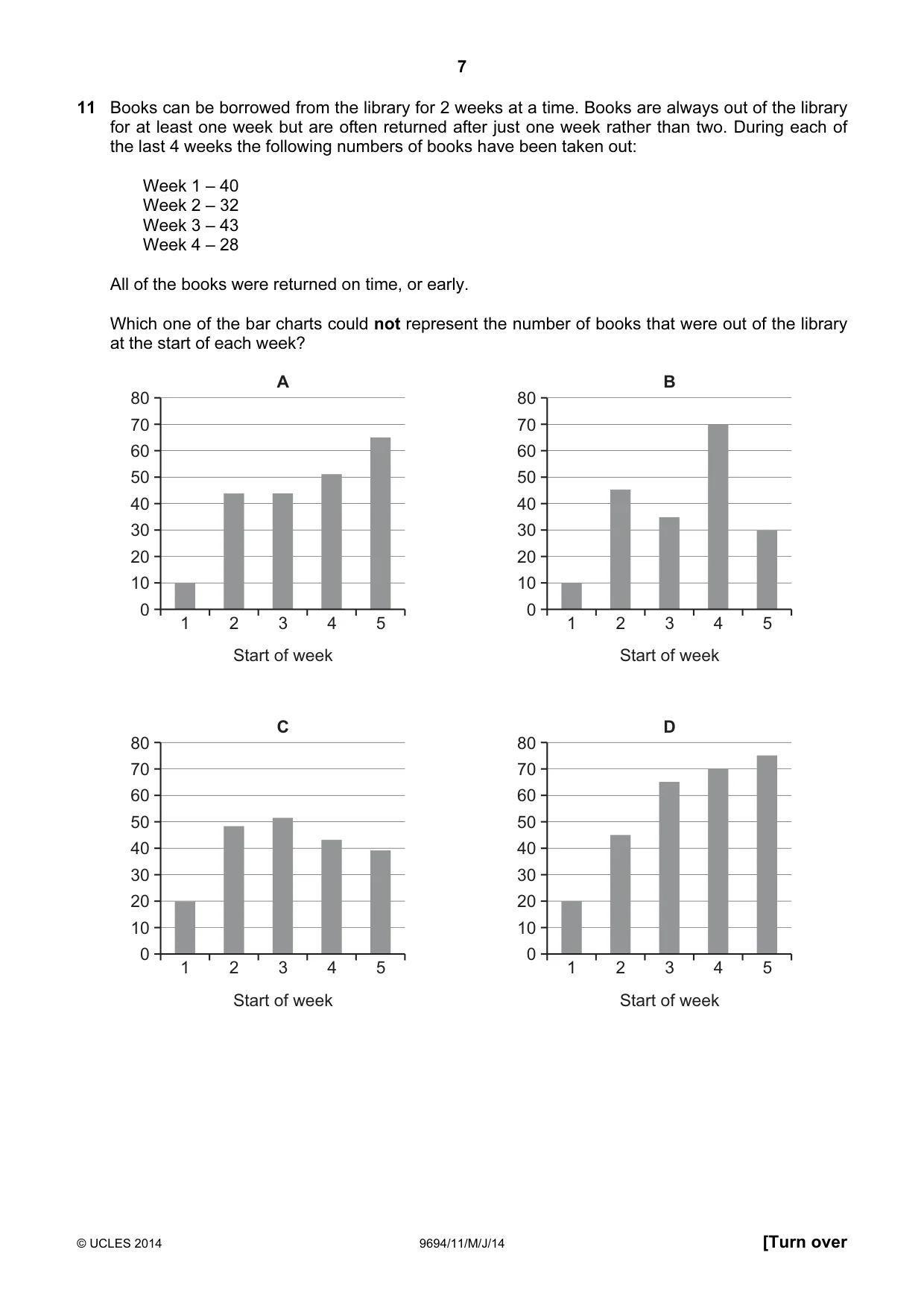 Cambridge A Level Thinking Skills 9694 2014 May/June Paper 1 · Variant 1 question paper, page 7 of 20