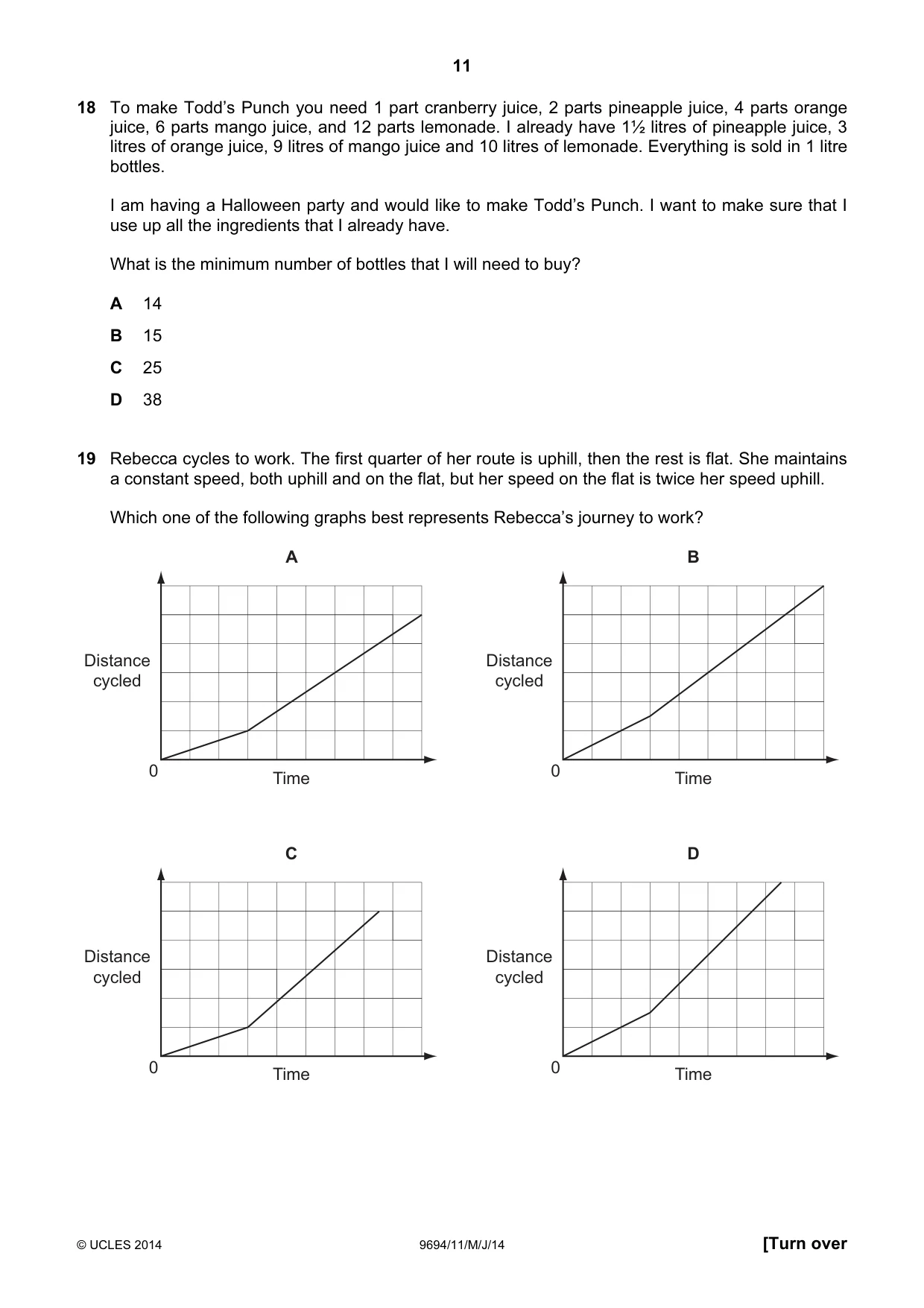 Cambridge A Level Thinking Skills 9694 2014 May/June Paper 1 · Variant 1 question paper, page 11 of 20