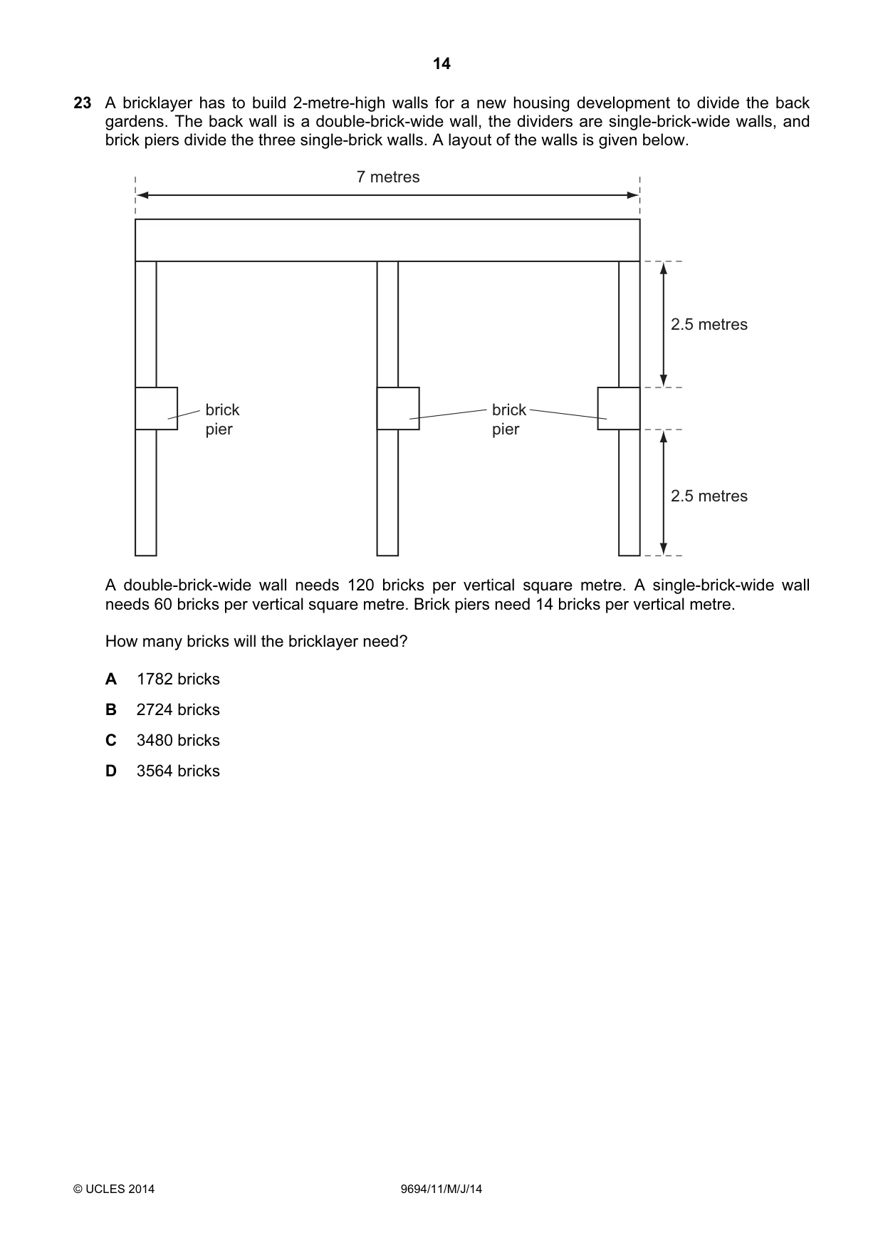 Cambridge A Level Thinking Skills 9694 2014 May/June Paper 1 · Variant 1 question paper, page 14 of 20