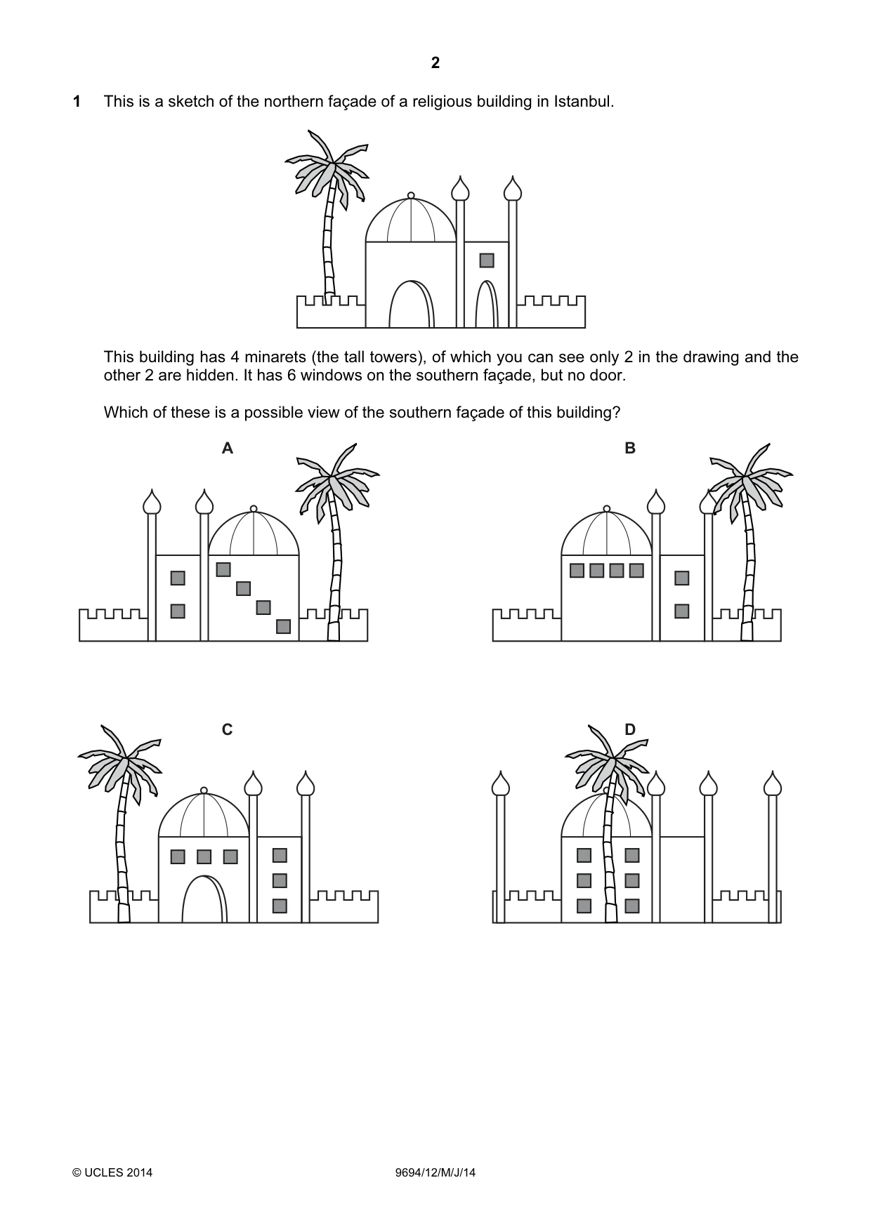 Cambridge A Level Thinking Skills 9694 2014 May/June Paper 1 · Variant 2 question paper, page 2 of 16