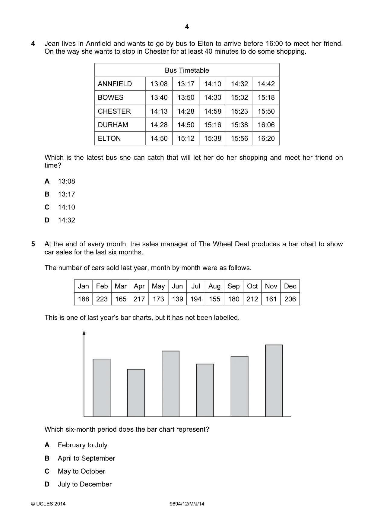 Cambridge A Level Thinking Skills 9694 2014 May/June Paper 1 · Variant 2 question paper, page 4 of 16