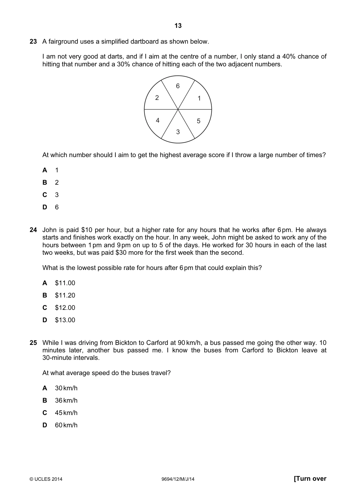 Cambridge A Level Thinking Skills 9694 2014 May/June Paper 1 · Variant 2 question paper, page 13 of 16