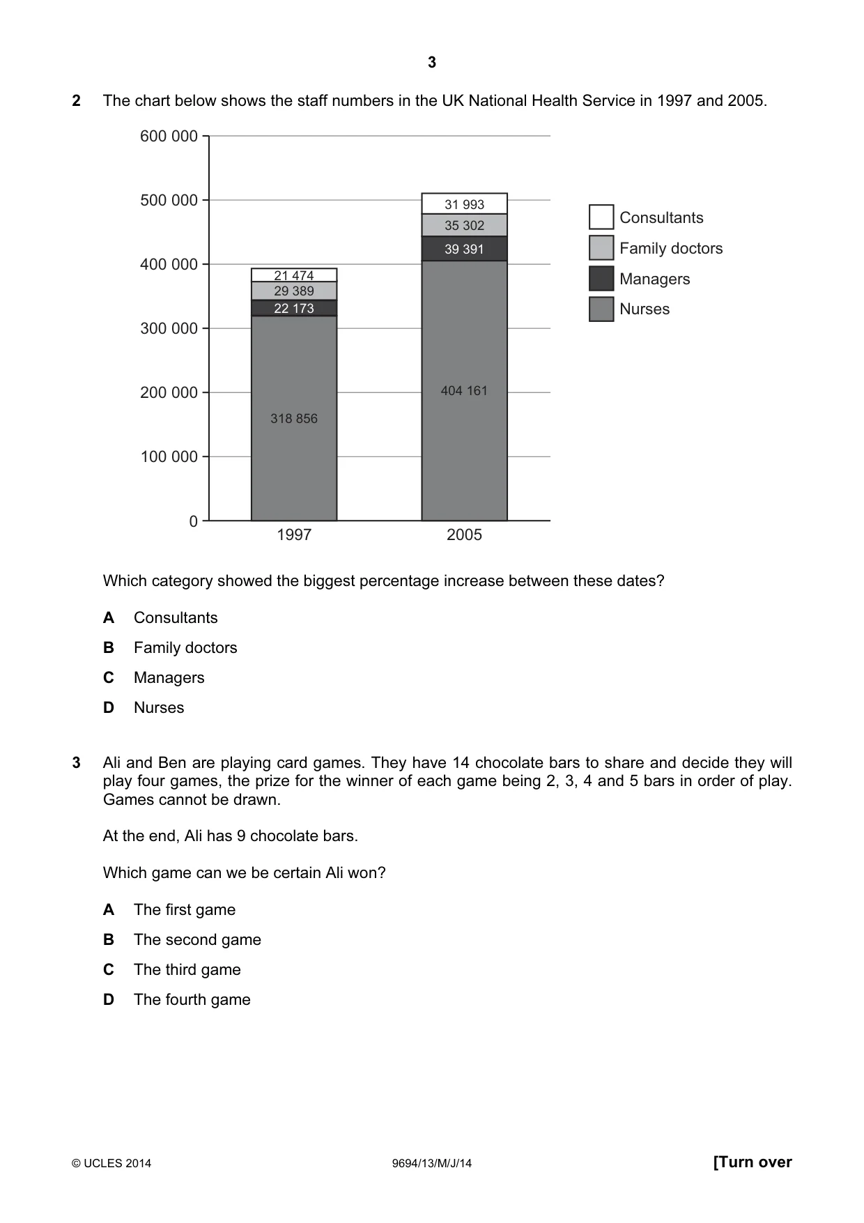 Cambridge A Level Thinking Skills 9694 2014 May/June Paper 1 · Variant 3 question paper, page 3 of 20