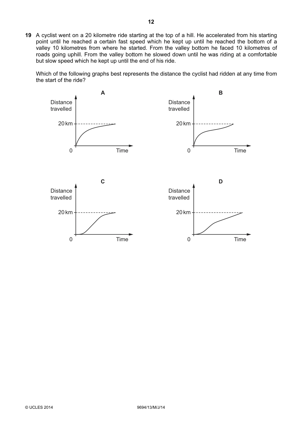 Cambridge A Level Thinking Skills 9694 2014 May/June Paper 1 · Variant 3 question paper, page 12 of 20