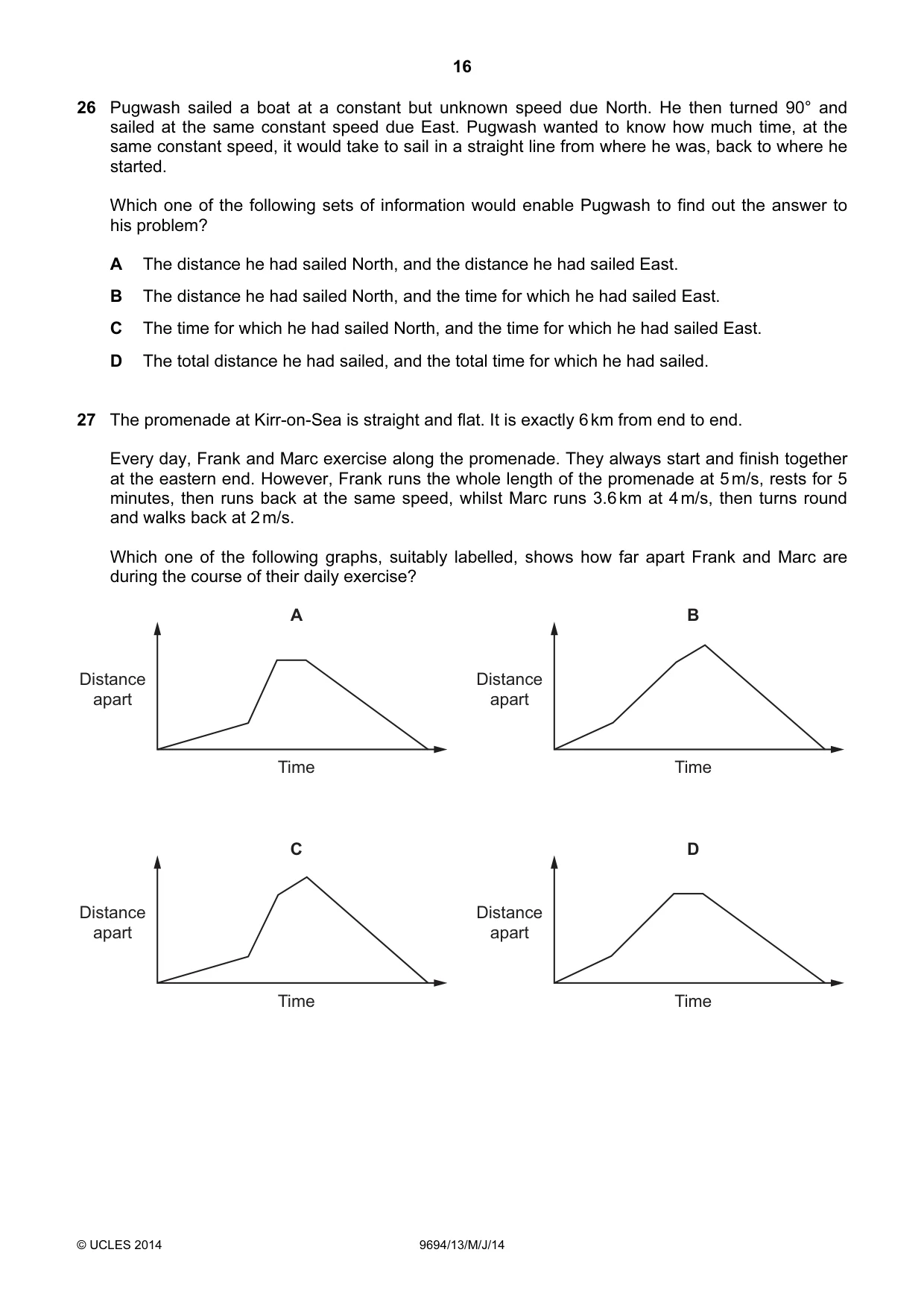 Cambridge A Level Thinking Skills 9694 2014 May/June Paper 1 · Variant 3 question paper, page 16 of 20