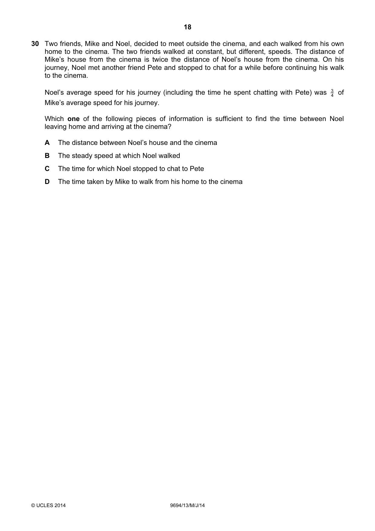 Cambridge A Level Thinking Skills 9694 2014 May/June Paper 1 · Variant 3 question paper, page 18 of 20
