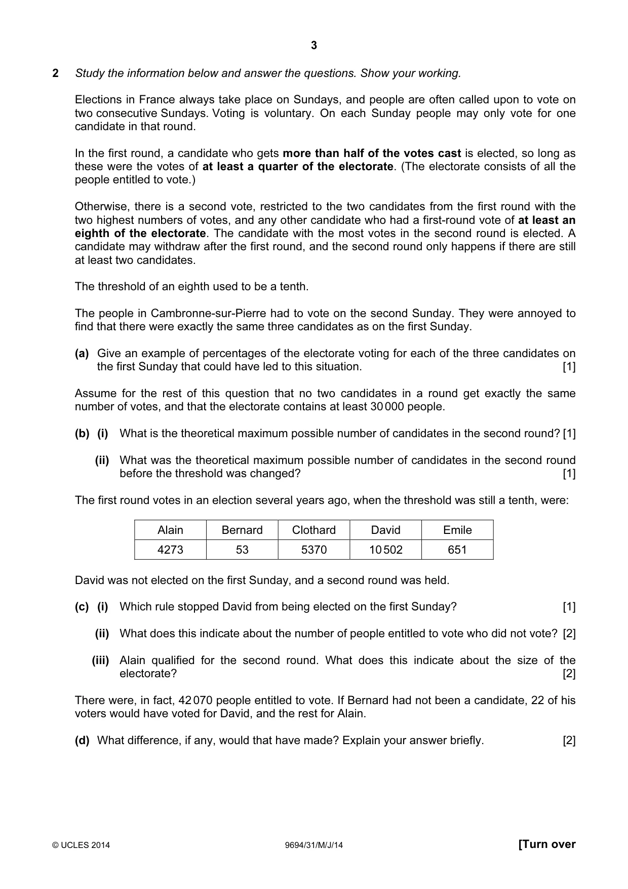 Cambridge A Level Thinking Skills 9694 2014 May/June Paper 3 · Variant 1 question paper, page 3 of 8
