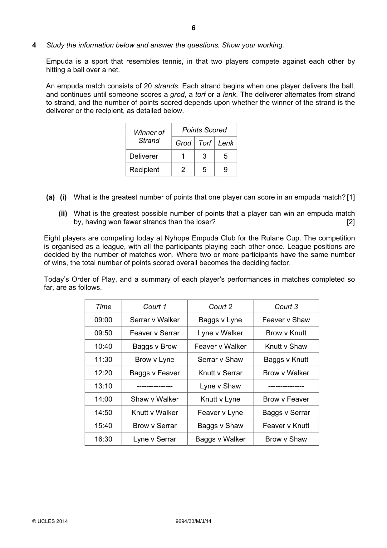 Cambridge A Level Thinking Skills 9694 2014 May/June Paper 3 · Variant 3 question paper, page 6 of 8