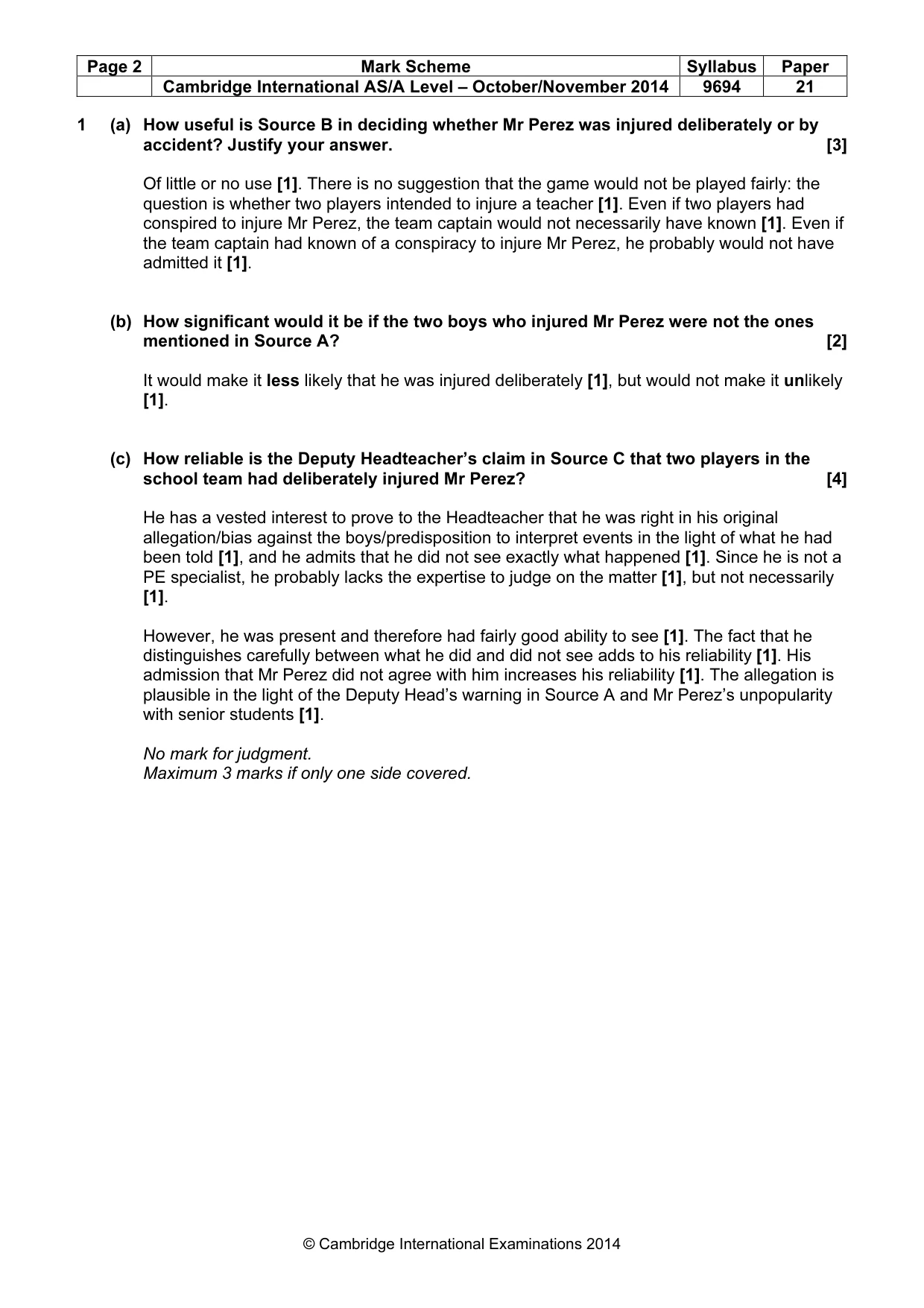 Mark scheme, page 2 of 7