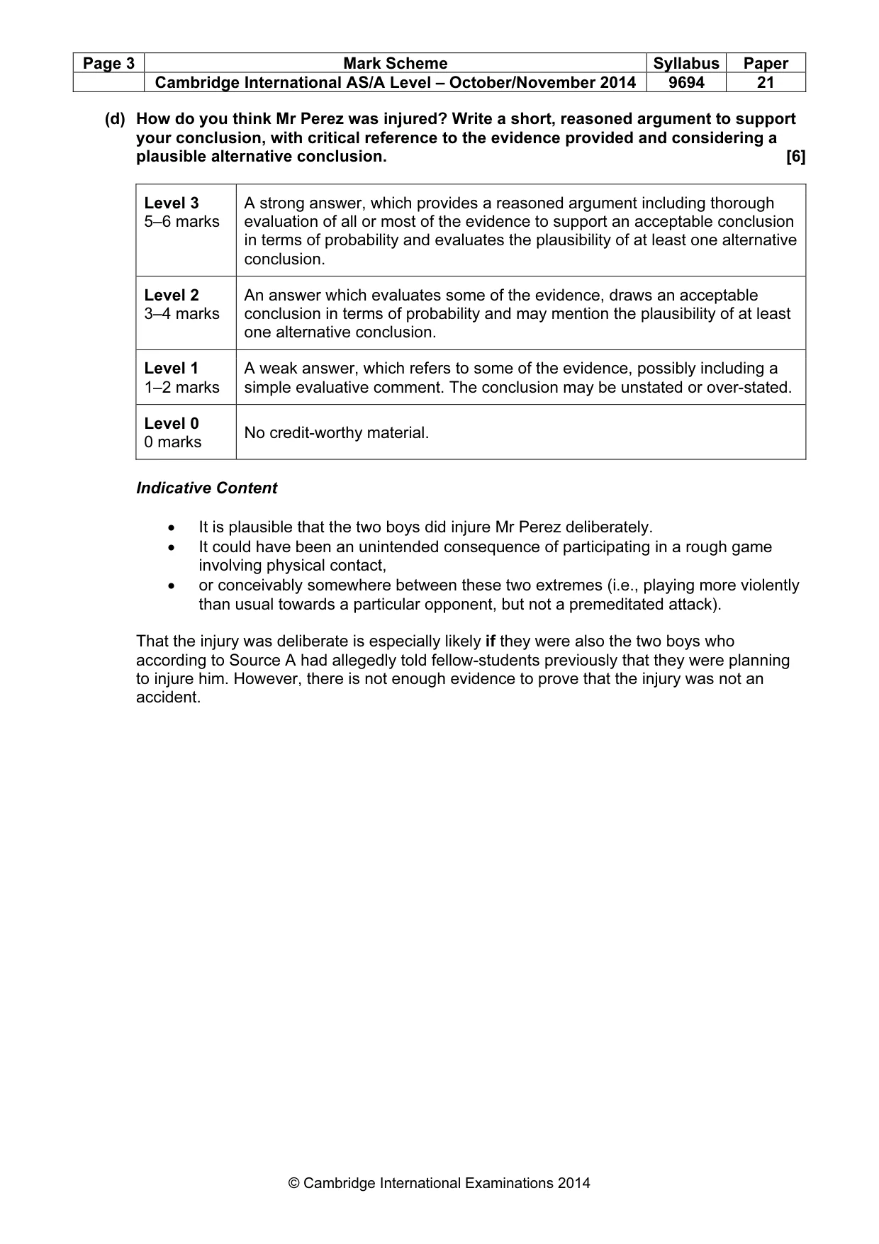 Mark scheme, page 3 of 7
